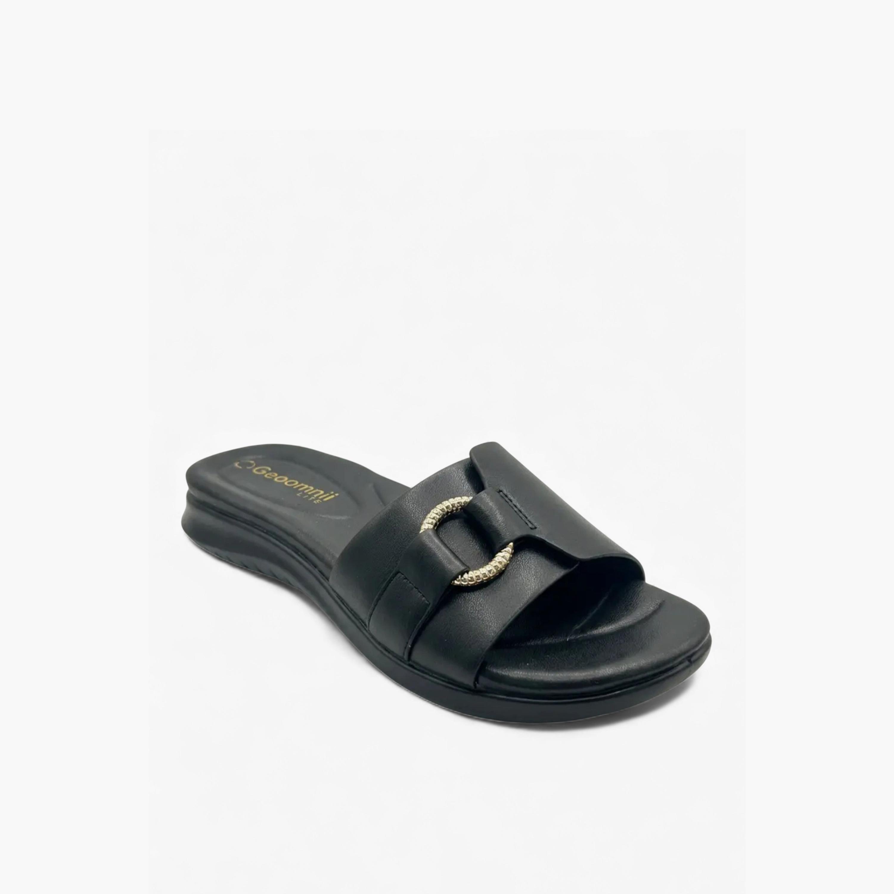 جيومني - صندل تيريزا مسطح سهل الارتداء للبنات | KB311-21-BLACK-girls-shoes-sandals-image-1