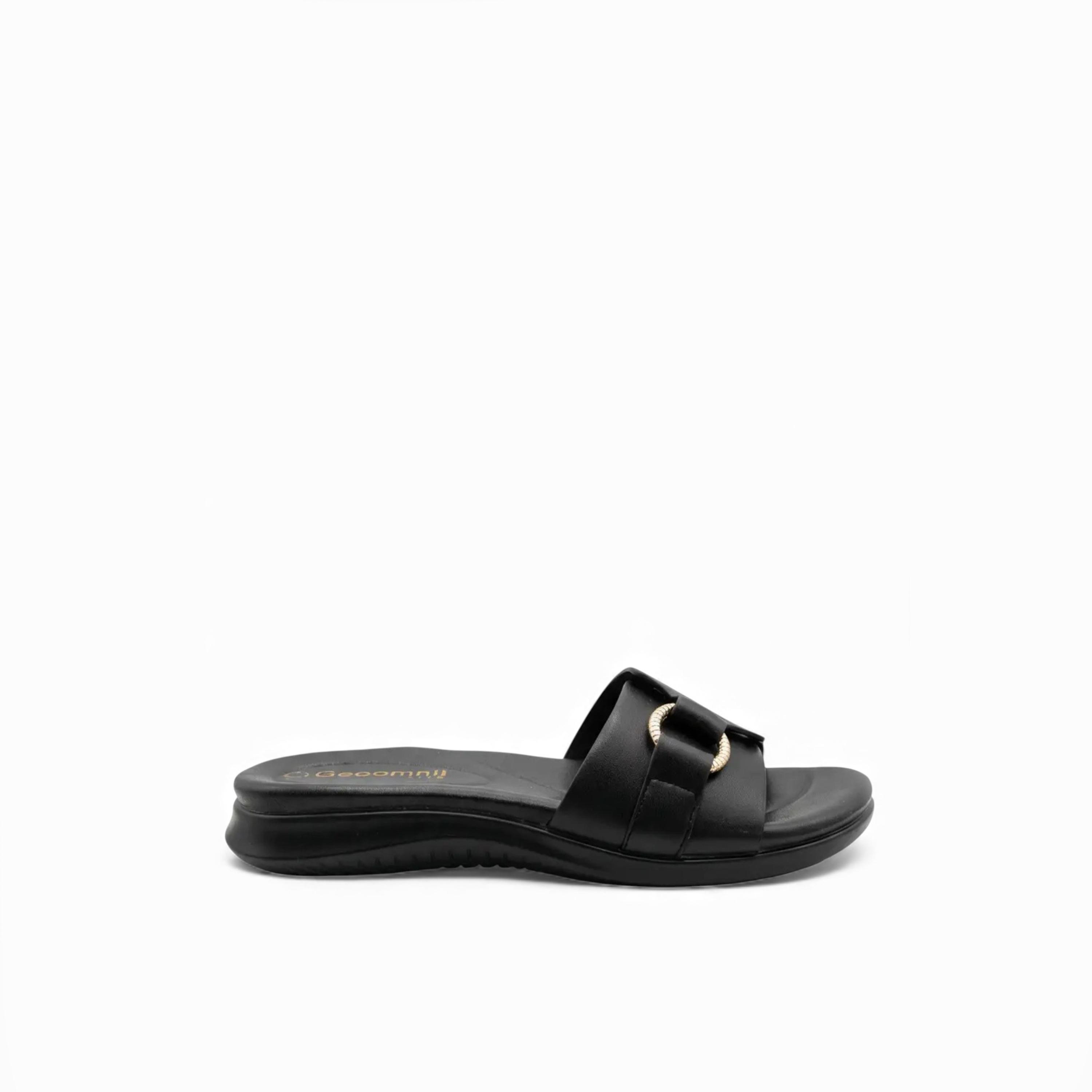 جيومني - صندل تيريزا مسطح سهل الارتداء للبنات | KB311-21-BLACK-girls-shoes-sandals-image-4
