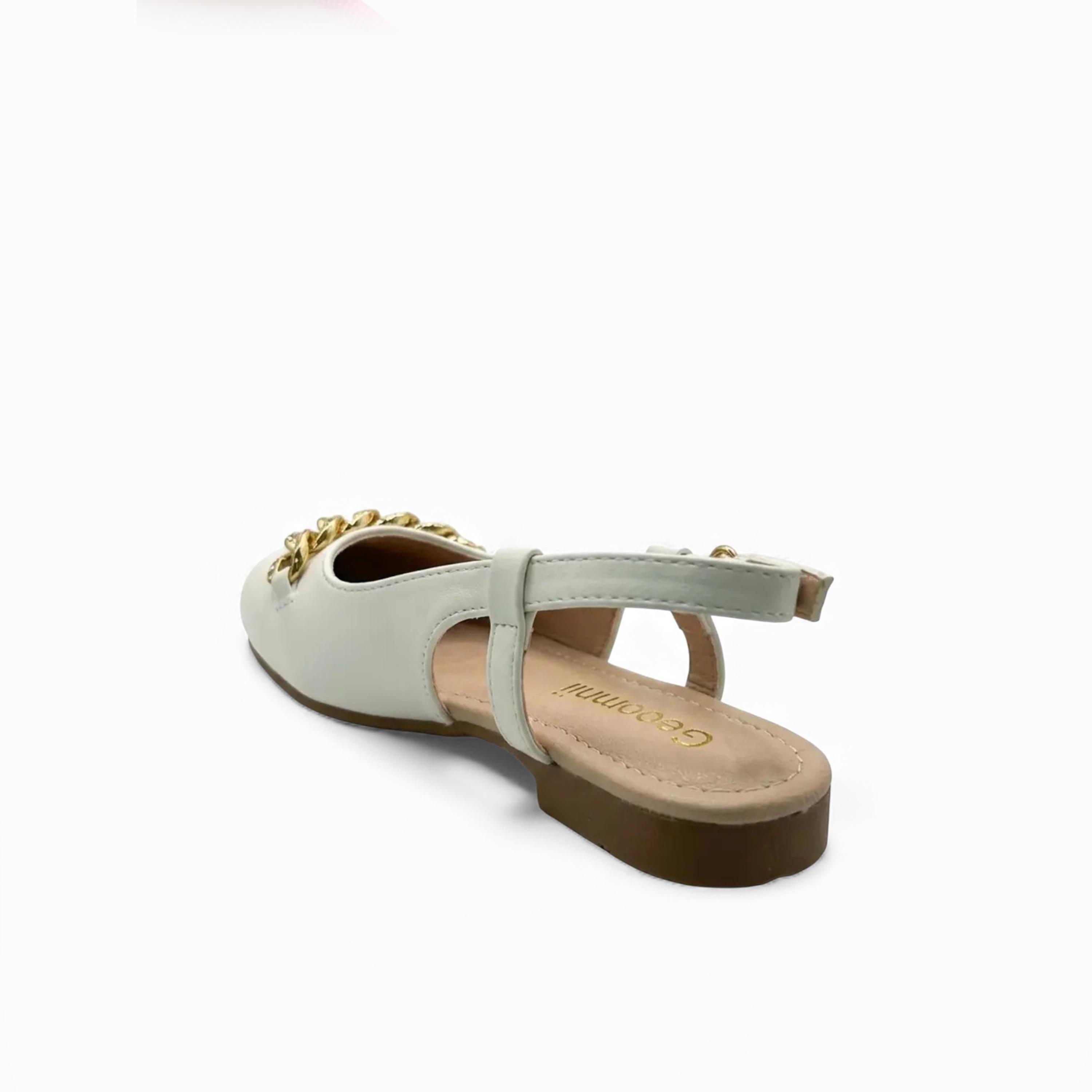Geoomnii Girls Buckle Tiffany Slingback | KB311-21-WHITE-girls-shoes-sandals-image-5