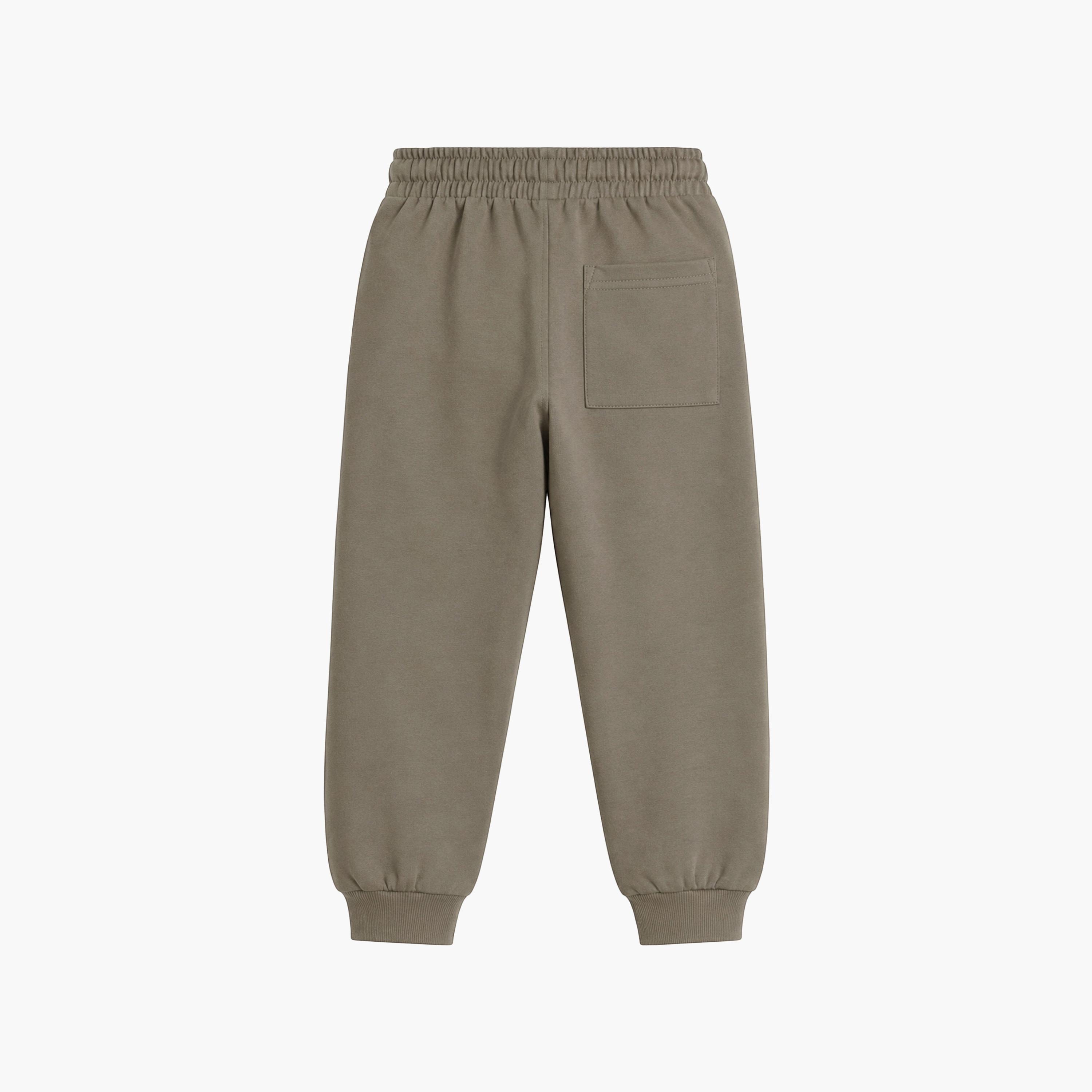 طقم جوجرز قطعة واحدة بخصر مطاطي وحبل ربط سادة من فيكتور وجين-boys-clothing-bottoms-joggersandtrackpants-image-5