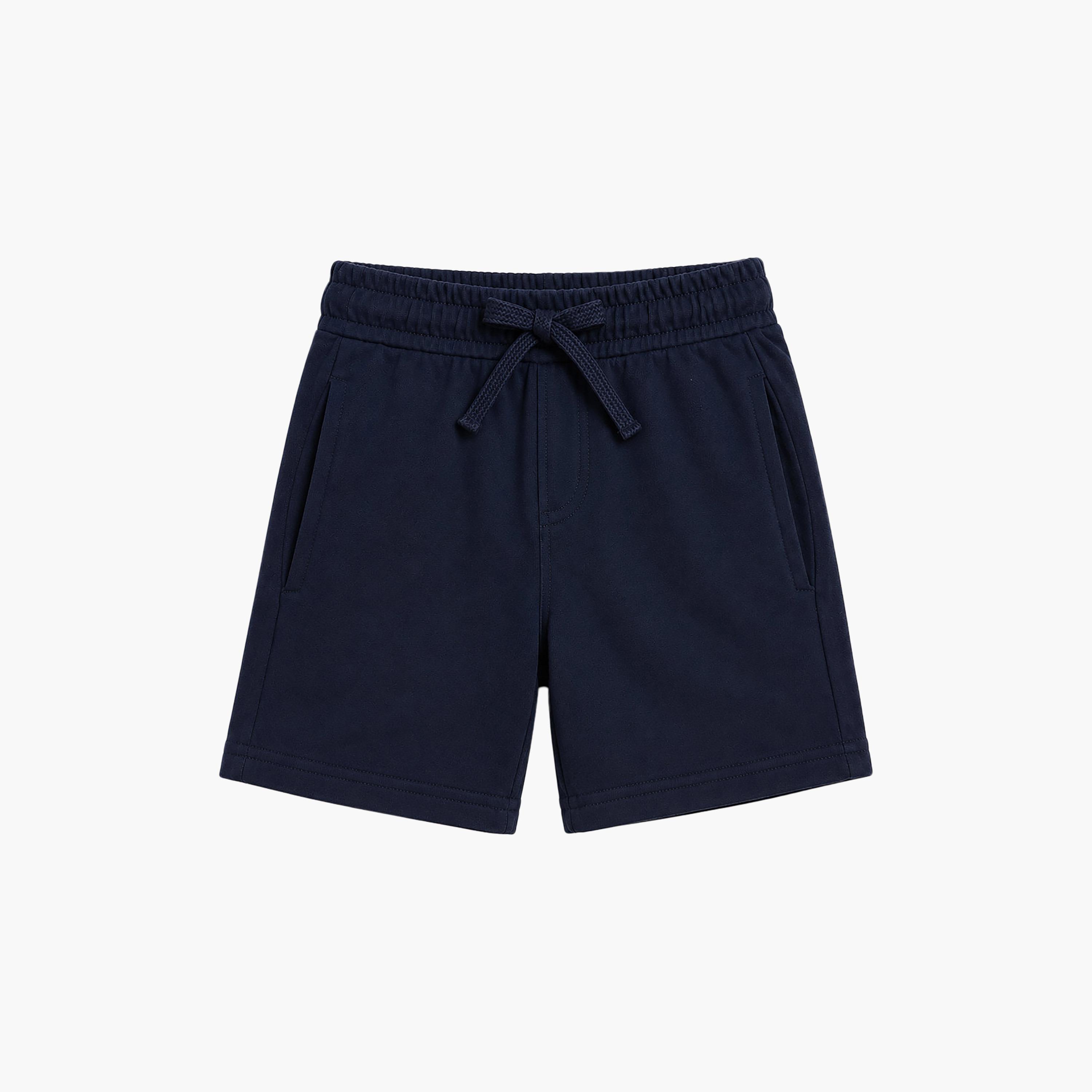 شورت سادة بخصر مطاطي وبرباط من فيكتور أند جين-boys-clothing-bottoms-shorts-image-3