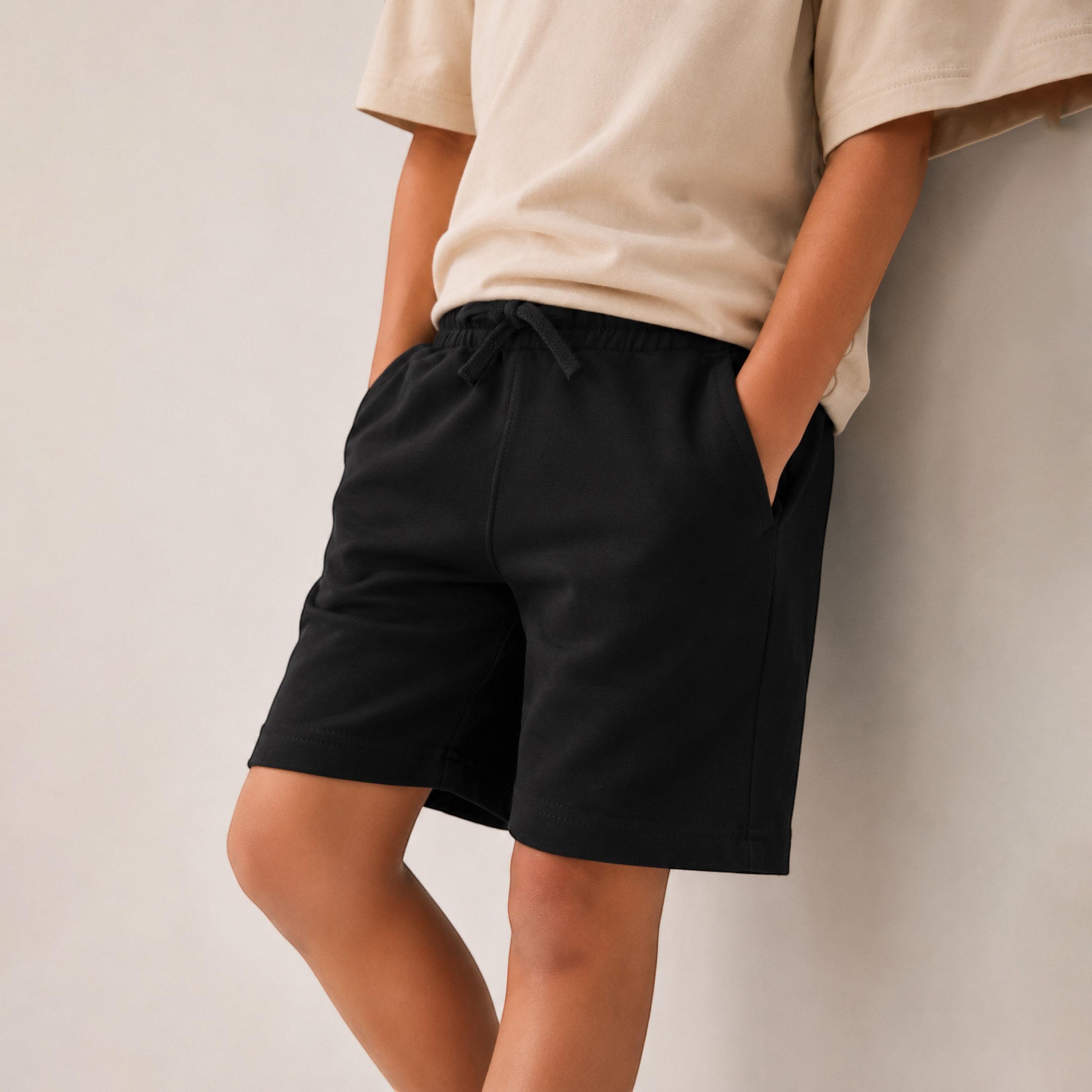 شورت سادة بخصر مطاطي وبرباط من فيكتور أند جين-boys-clothing-bottoms-shorts-image-1