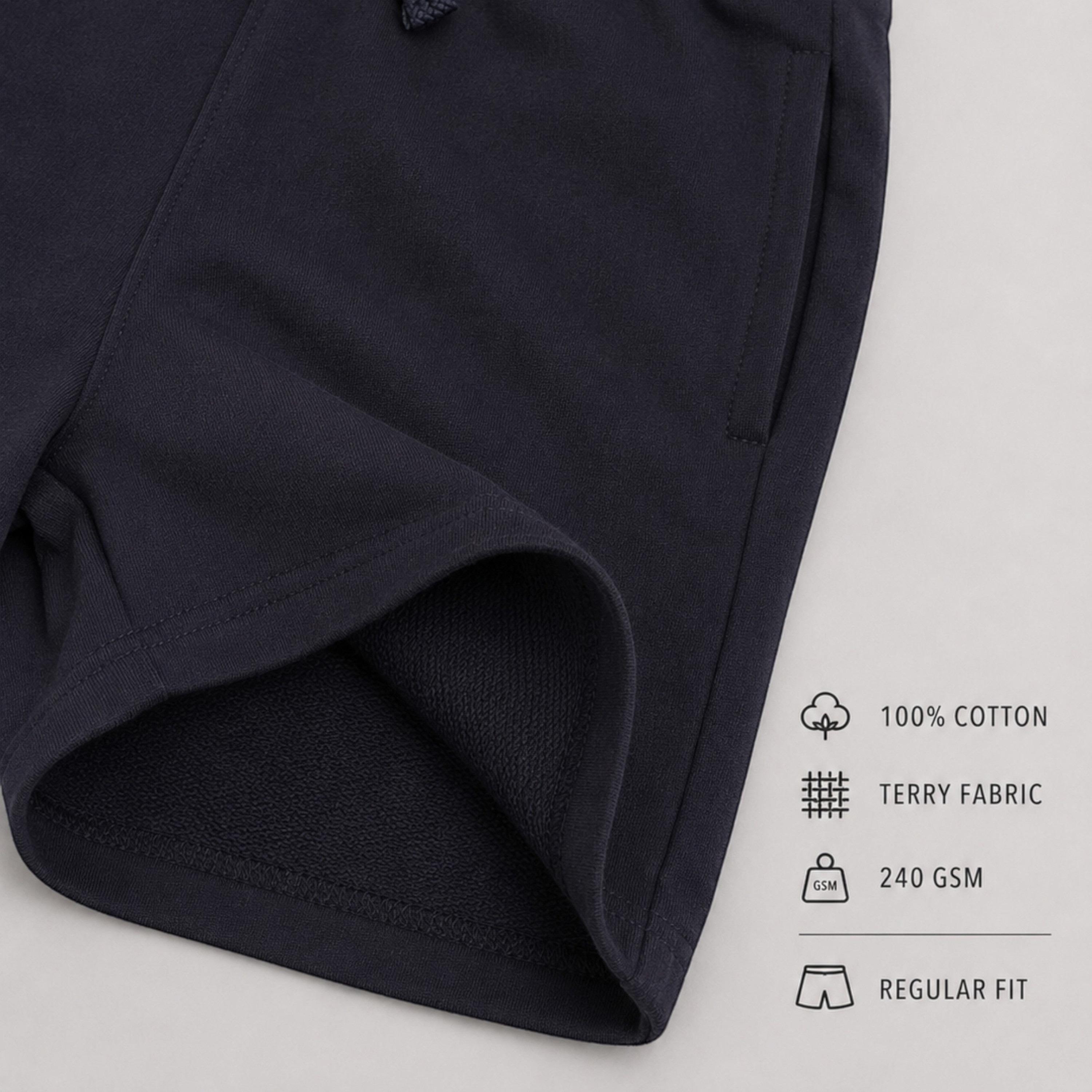 شورت سادة بخصر مطاطي وبرباط من فيكتور أند جين-boys-clothing-bottoms-shorts-image-5