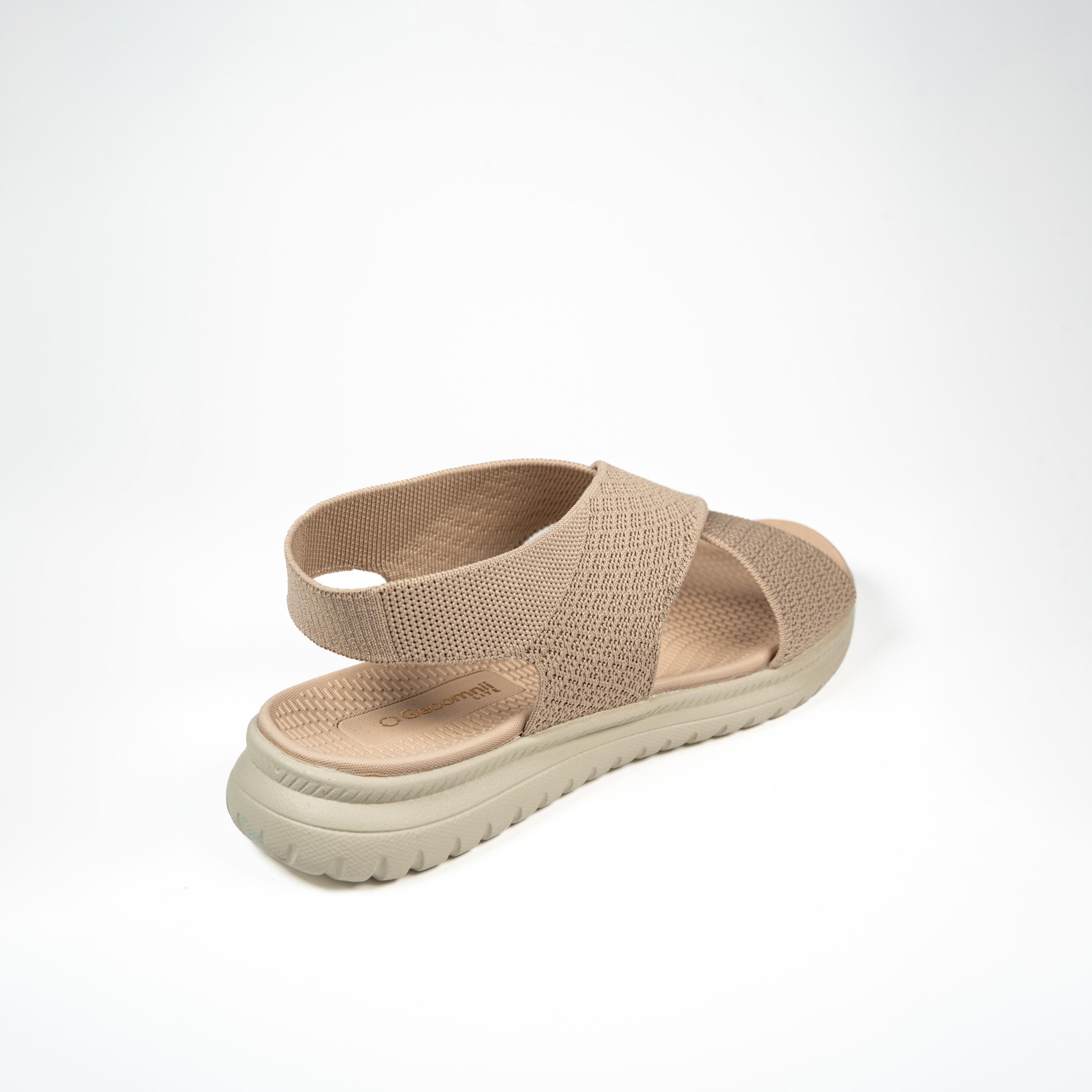 جيومني - صندل غيم سهل الارتداء بحزام مسطح للنساء | KK253-1-BEIGE-women-shoes-sandals-flats-image-5