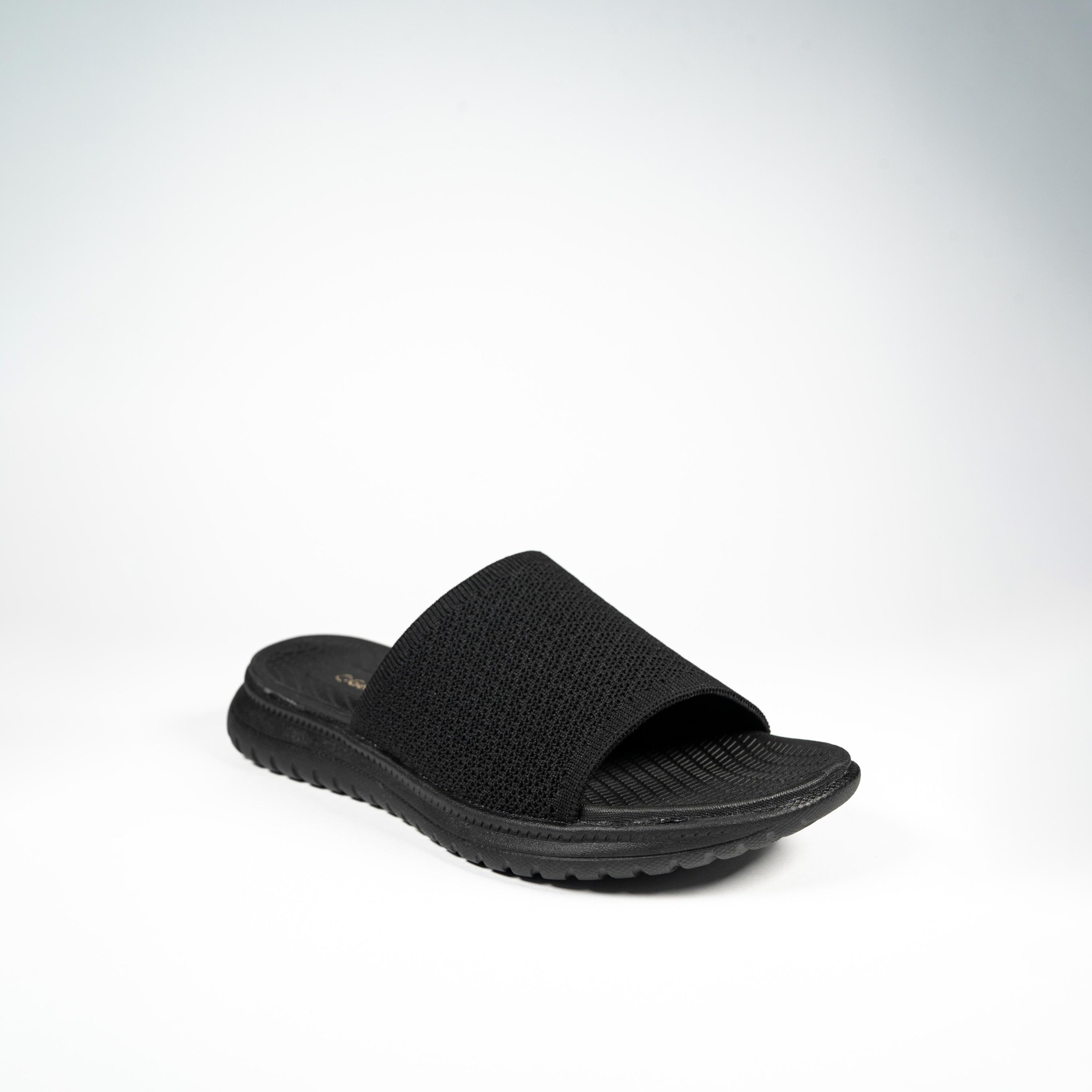 جيومني - صندل كايت سهل الارتداء مسطح للنساء | KK253-2-BLACK-women-shoes-sandals-flats-image-1