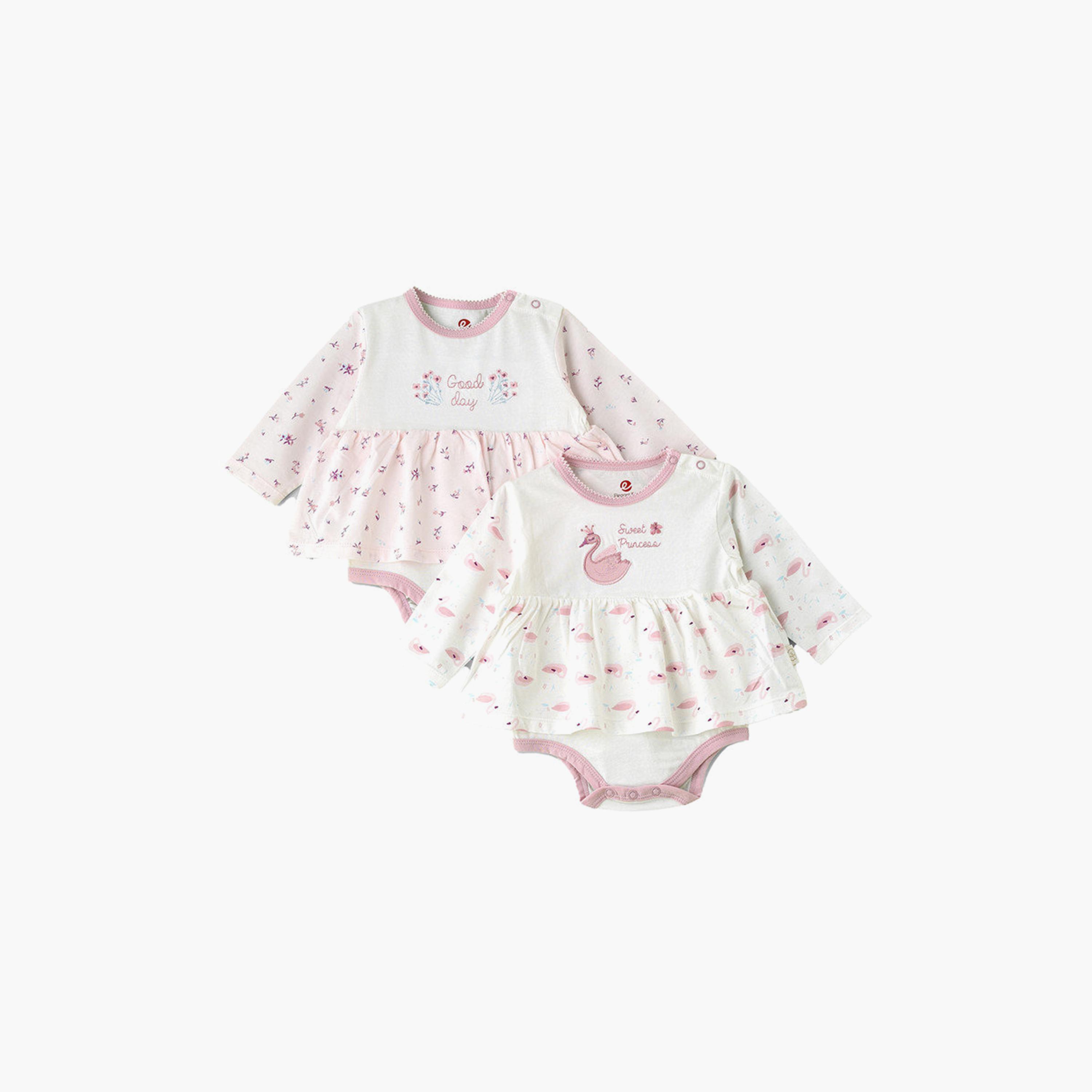 UniqKidz 2-Piece Cotton Floral Bodysuit-baby-girls-clothing-bodysuits-image-1