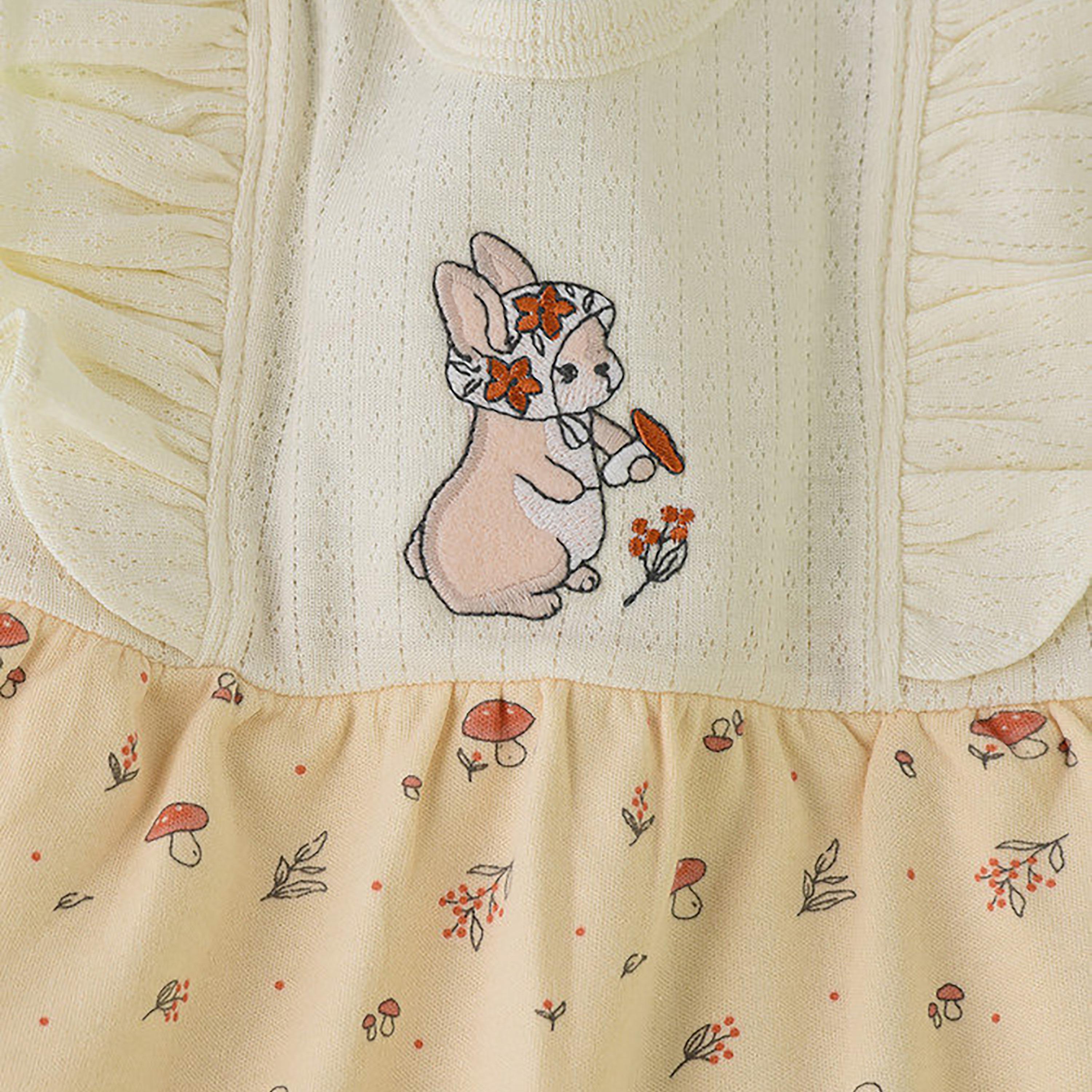 UniqKidz Cotton Bunny Embroidered Rompers-baby-girls-clothing-rompers-image-3