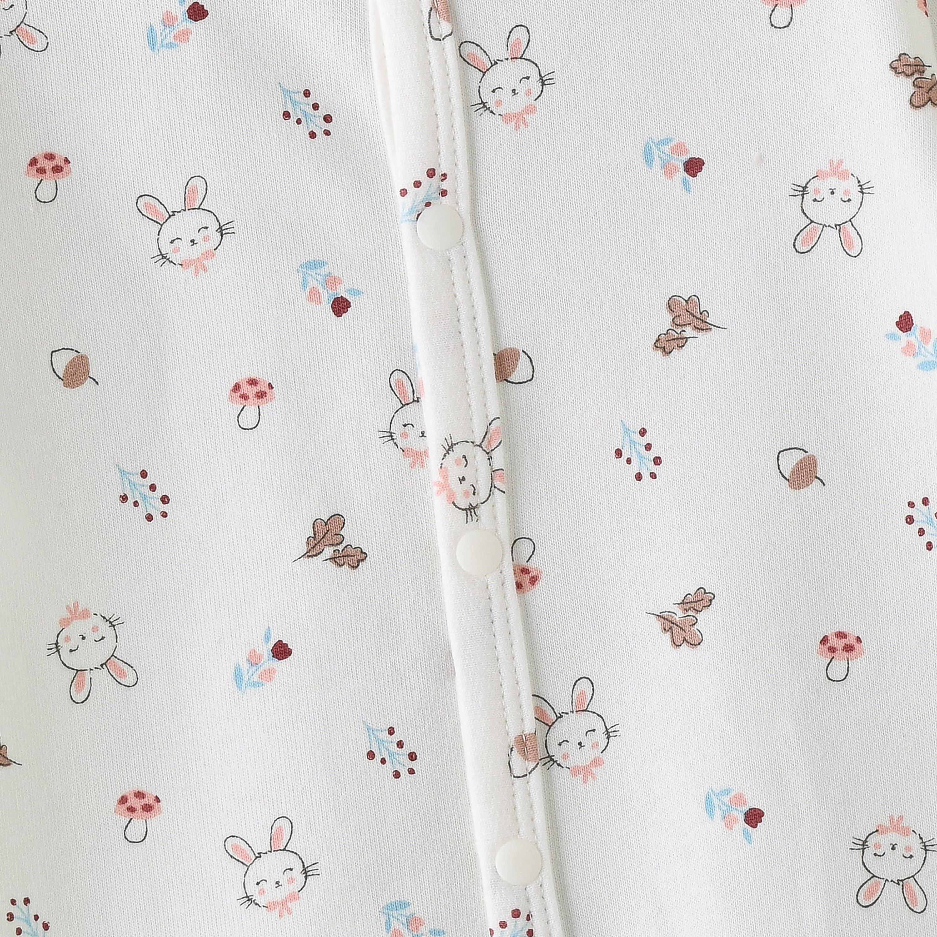 UniqKidz Bunny Printed Long Sleeves Bodysuit with Cap-baby-girls-clothing-bodysuits-image-3
