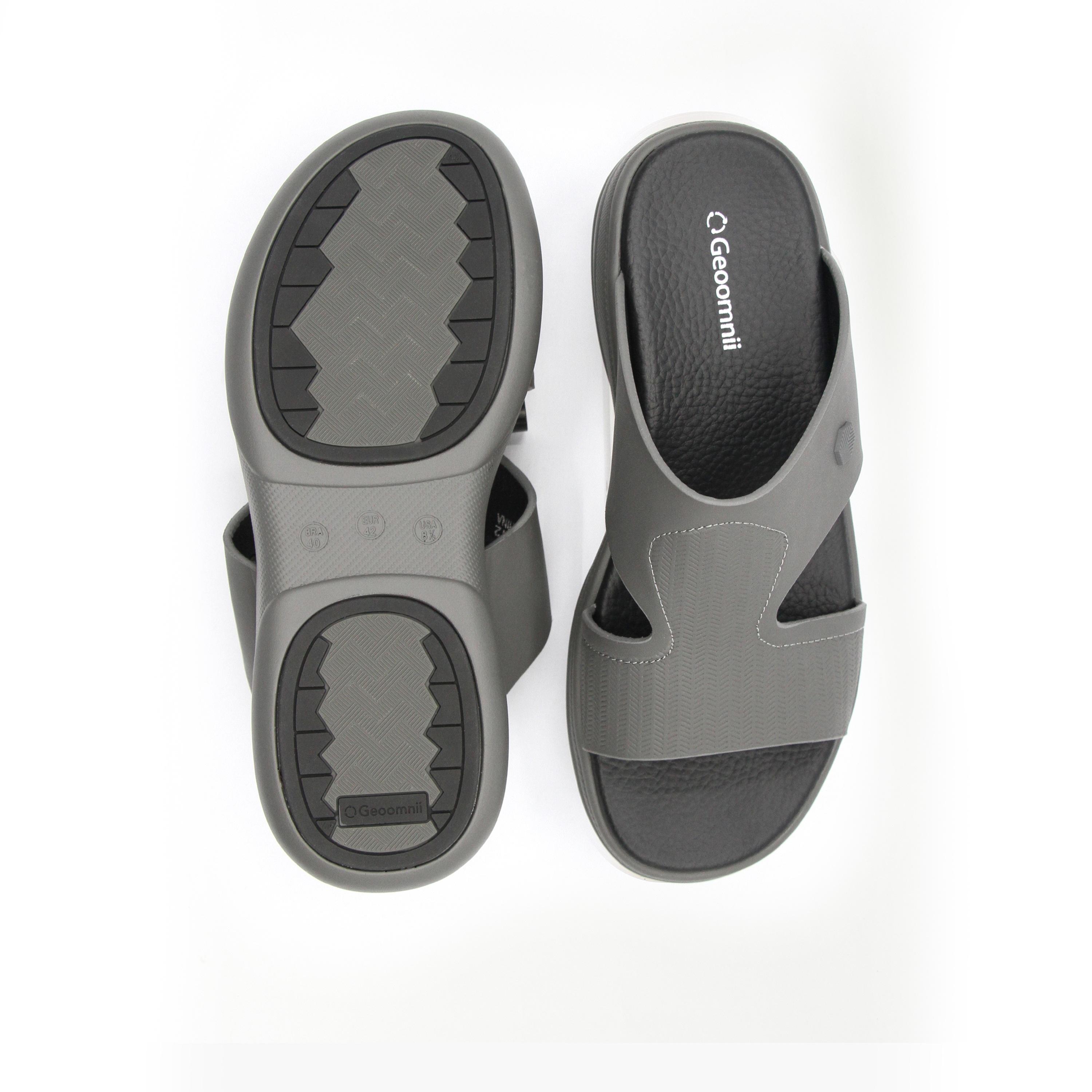 Geoomnii Men's Slip-On Oscar Slide Sandals | KM-014-GREY-men-shoes-sandals-image-3