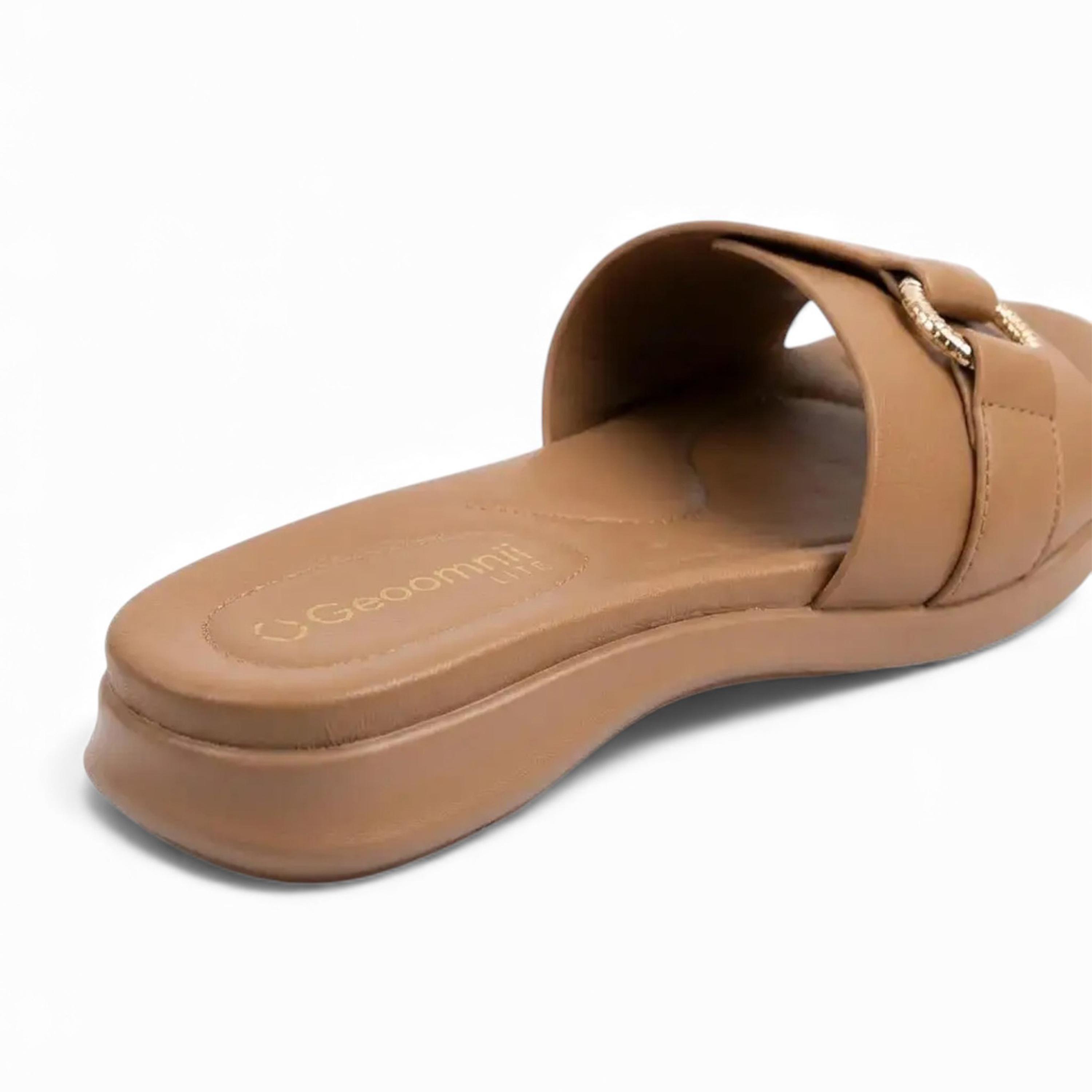 جيومني - صندل سيلميا سهل الارتداء نعل سميك للنساء | KN2542-1-TAN-women-shoes-sandals-flats-image-5