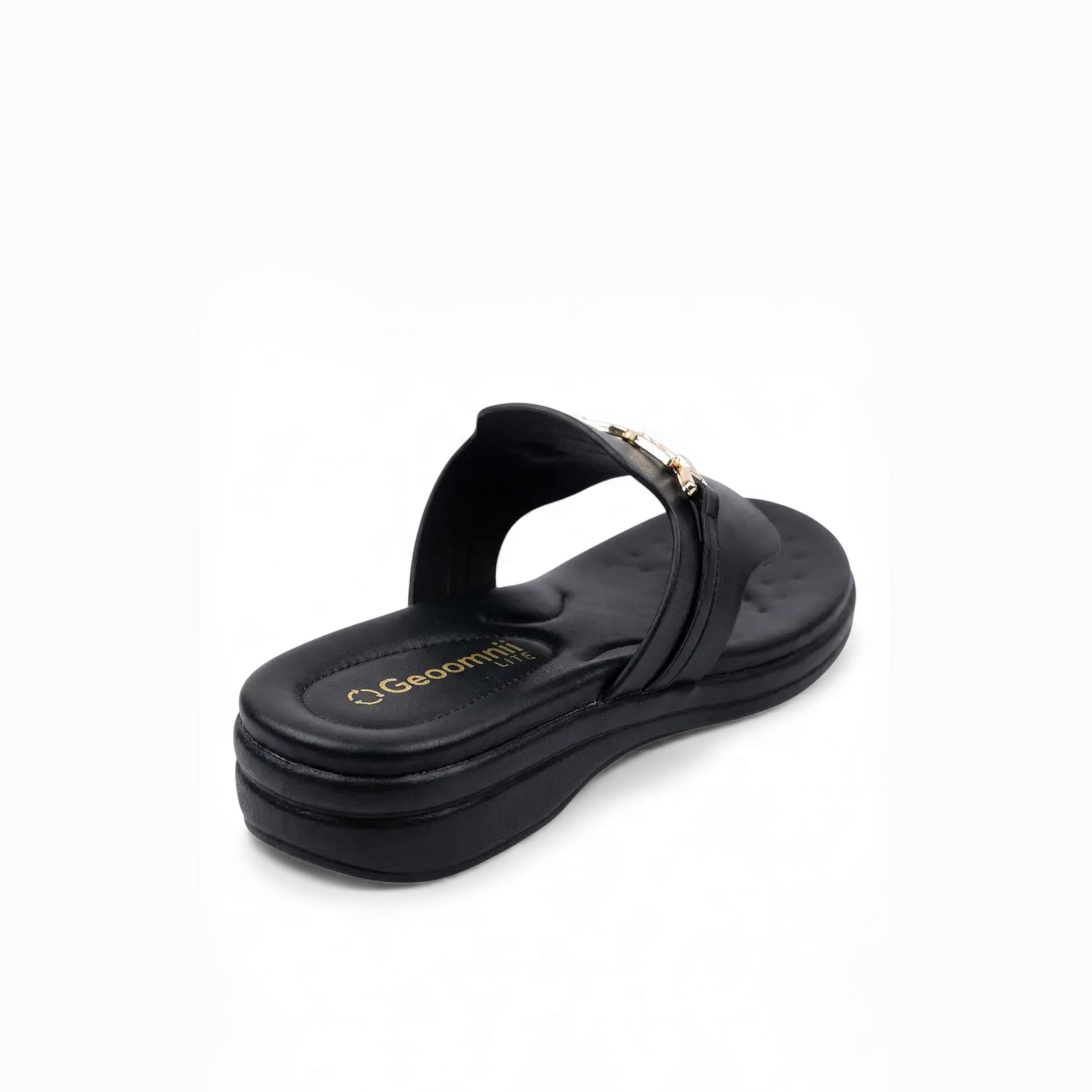 جيومني - صندل وايف سهل الارتداء مسطح للنساء | KN2543-10-BLACK-women-shoes-sandals-flats-image-4