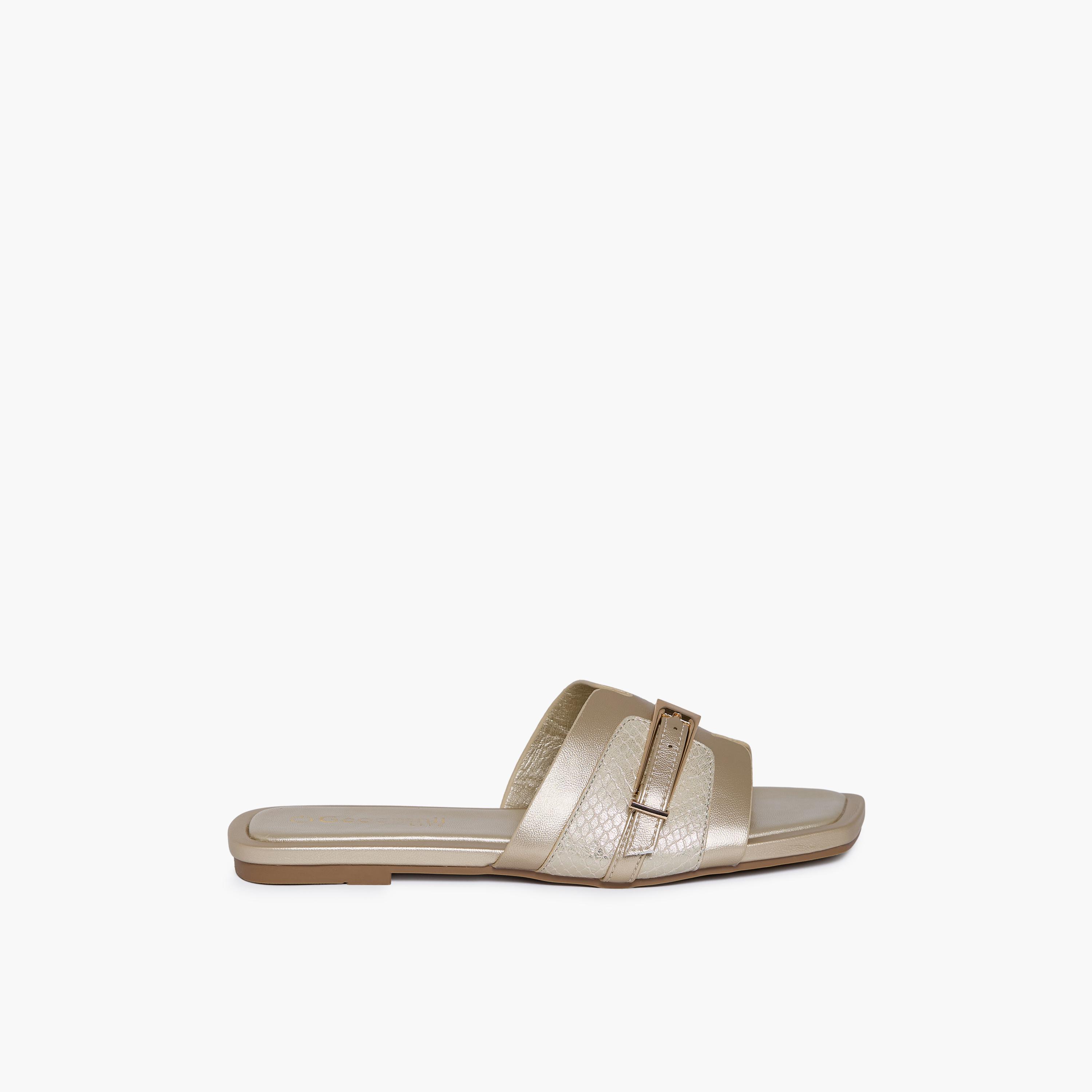Geoomnii Women's Slip-On Leaieleah Flat Slide Sandals | KN2544-10-GOLD-women-shoes-sandals-flats-image-4