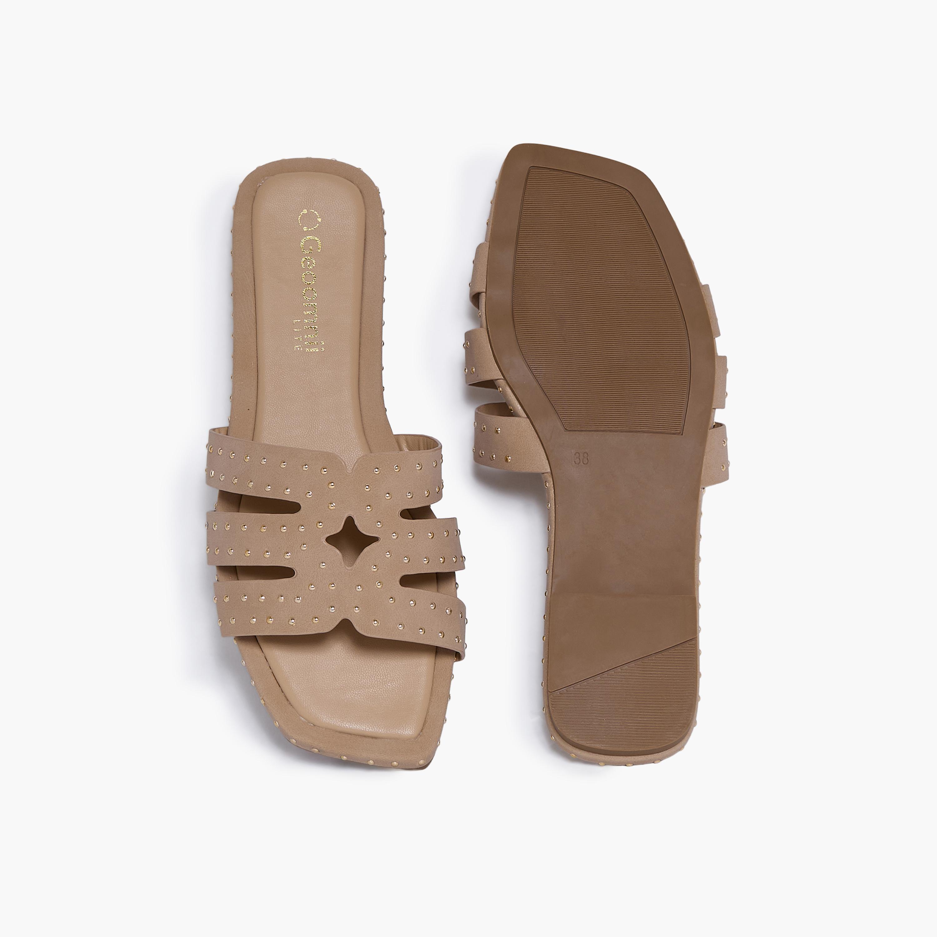 جيومني - صندل إيليكسيا سهل الارتداء للنساء | KN2544-6-BEIGE-women-shoes-sandals-flats-image-3