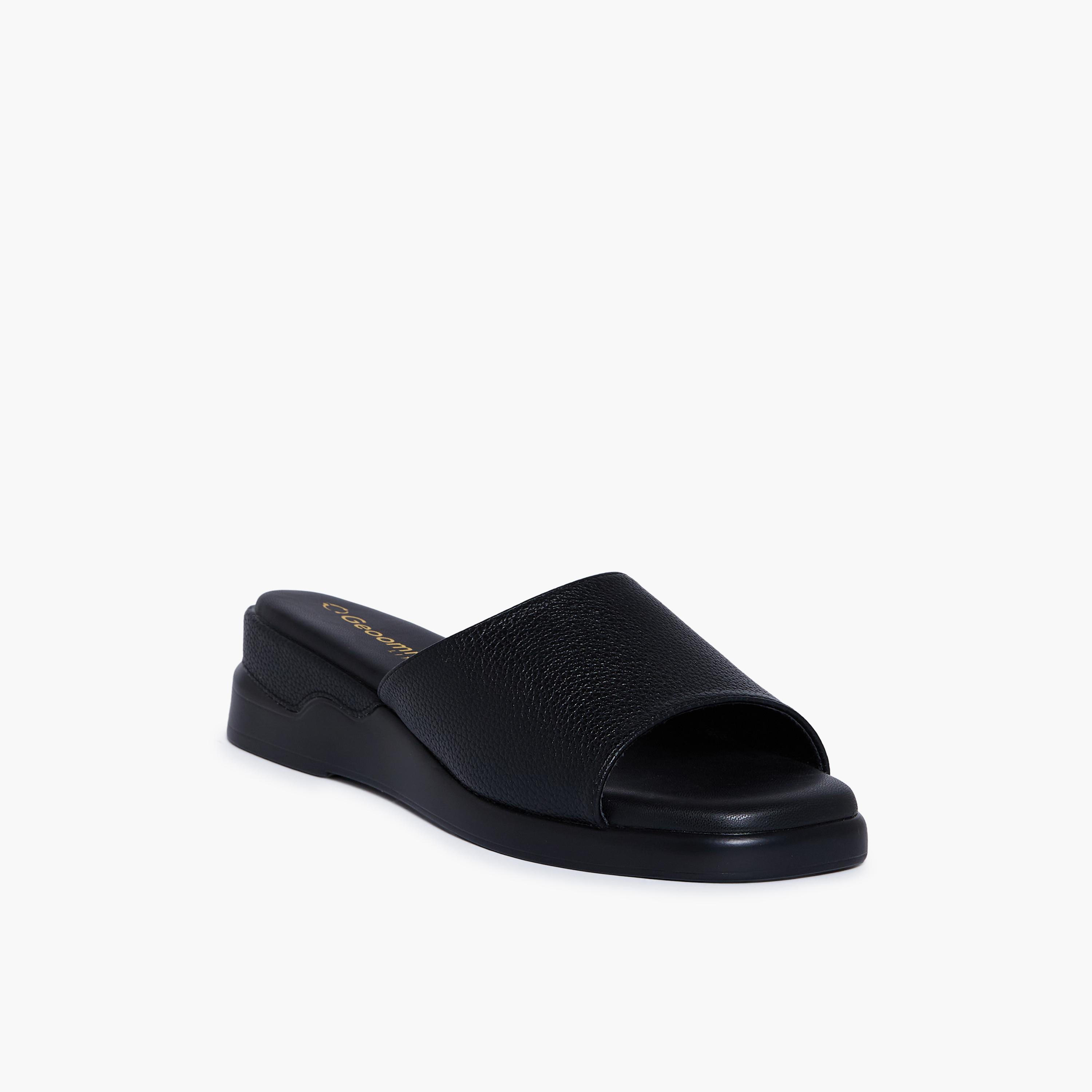 جيومني - صندل ديل سهل الارتداء بكعب إسفيني للنساء | KN2610-1-BLACK-women-shoes-sandals-heeled-image-1