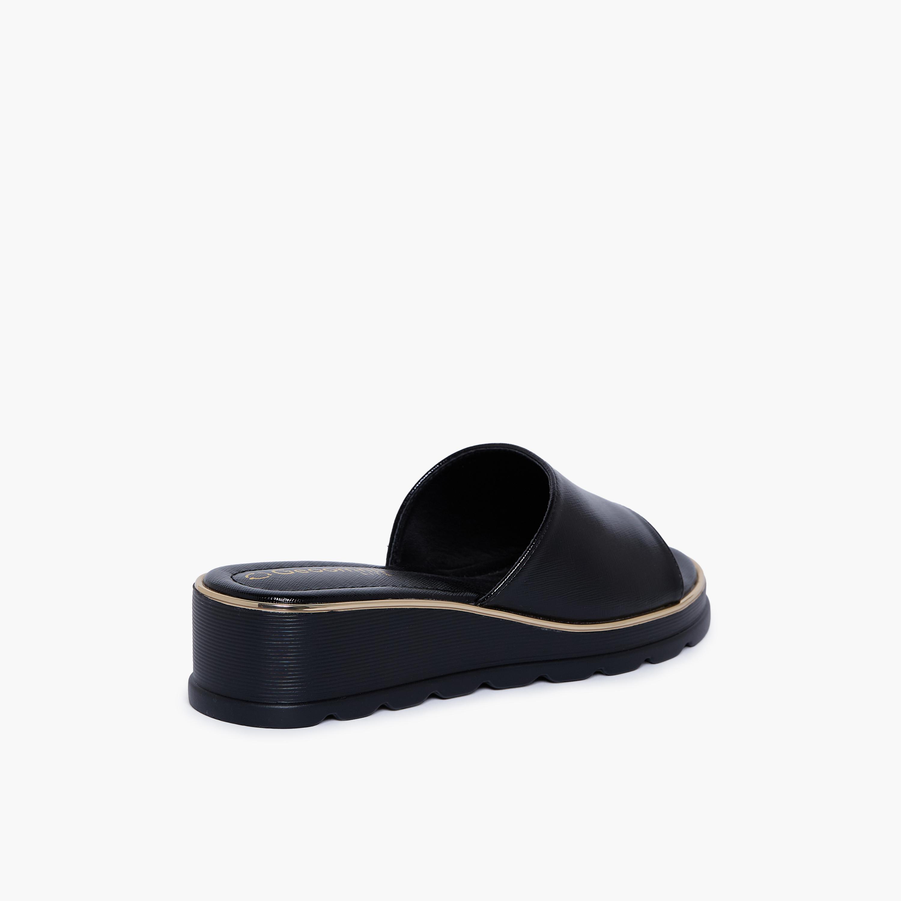 جيومني - صندل هيل سهل الارتداء بكعب إسفيني للنساء | KN2614-3-BLACK-women-shoes-sandals-heeled-image-5
