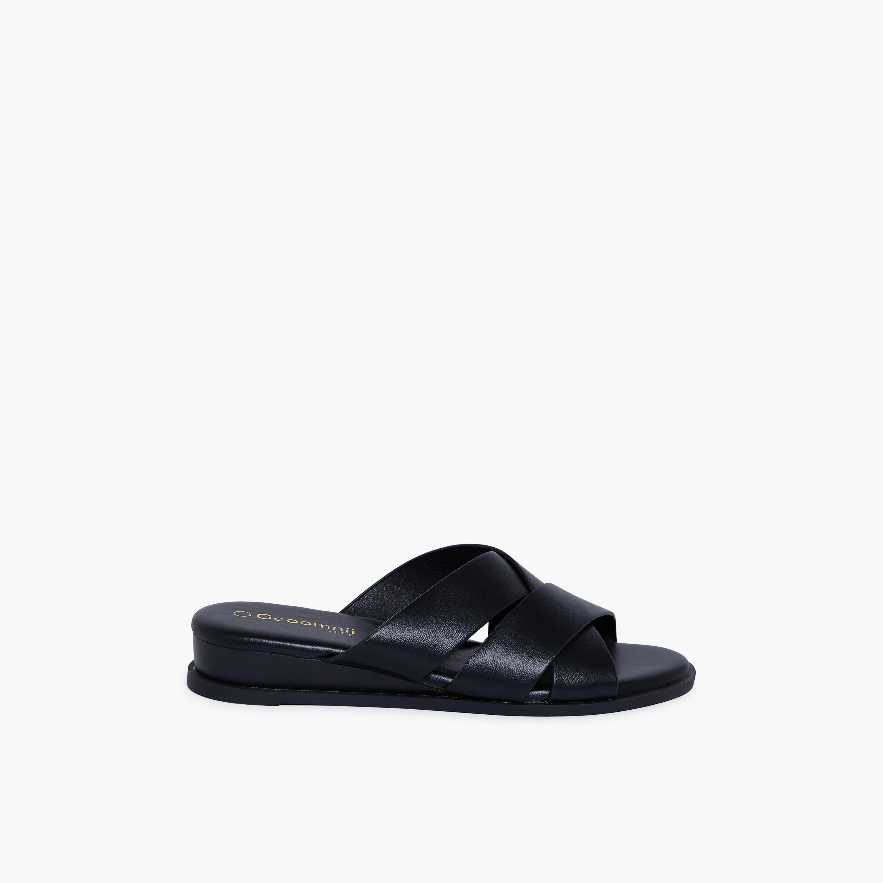 Geoomnii Women's Slip-On Reainea Wedge Slide Sandals | KN2620-1-BLACK-women-shoes-sandals-heeled-image-4