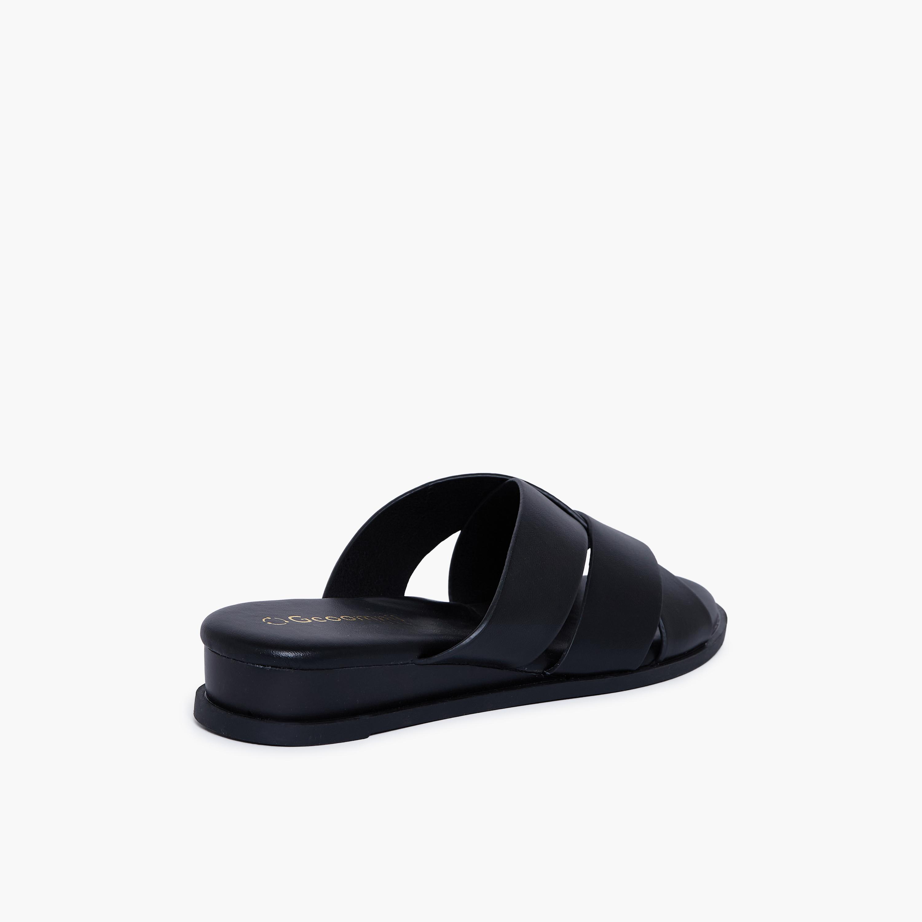Geoomnii Women's Slip-On Reainea Wedge Slide Sandals | KN2620-1-BLACK-women-shoes-sandals-heeled-image-5
