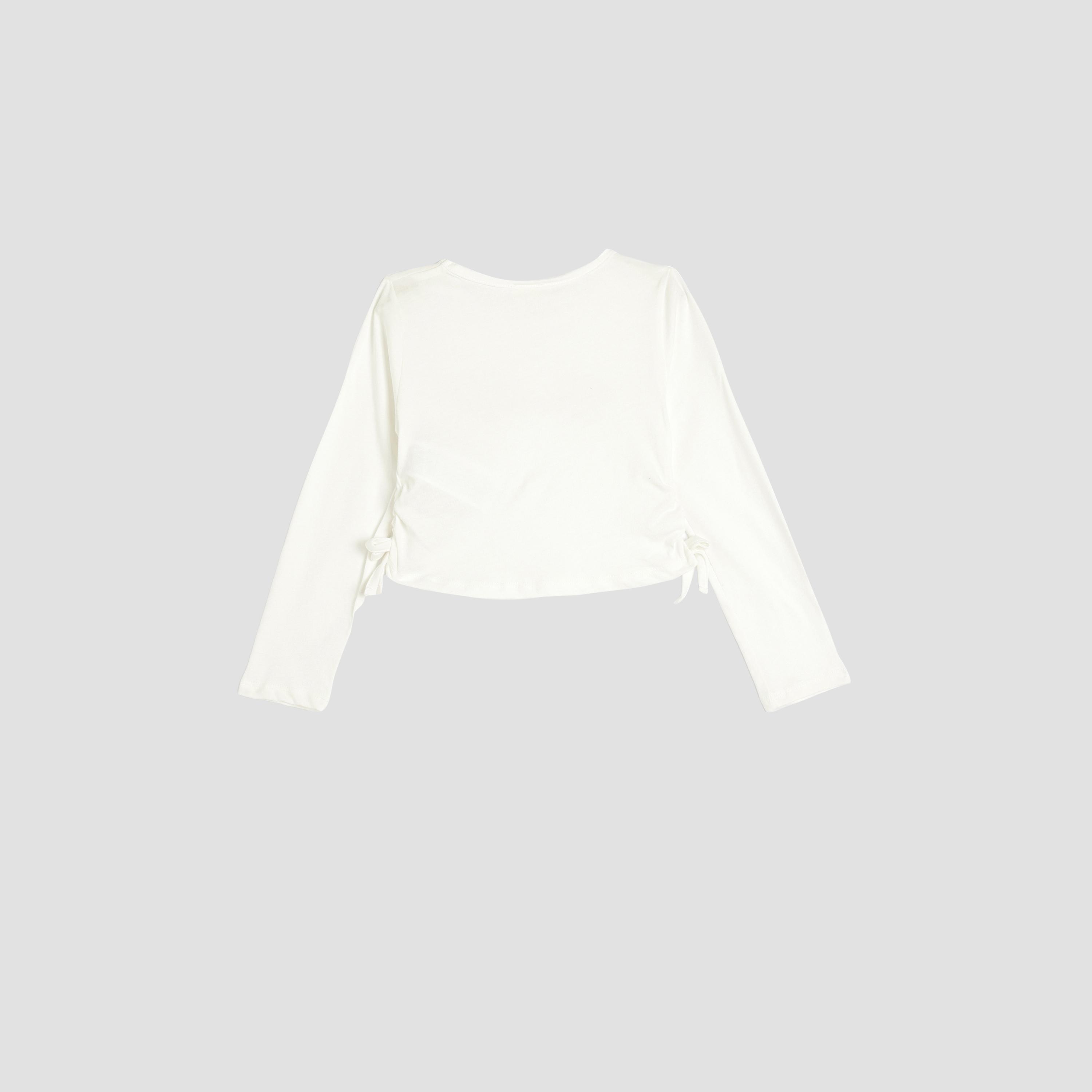تيشيرت بياقة دائرية وأكمام طويلة، مطبوع من كوتون-girls-clothing-tshirts-image-2