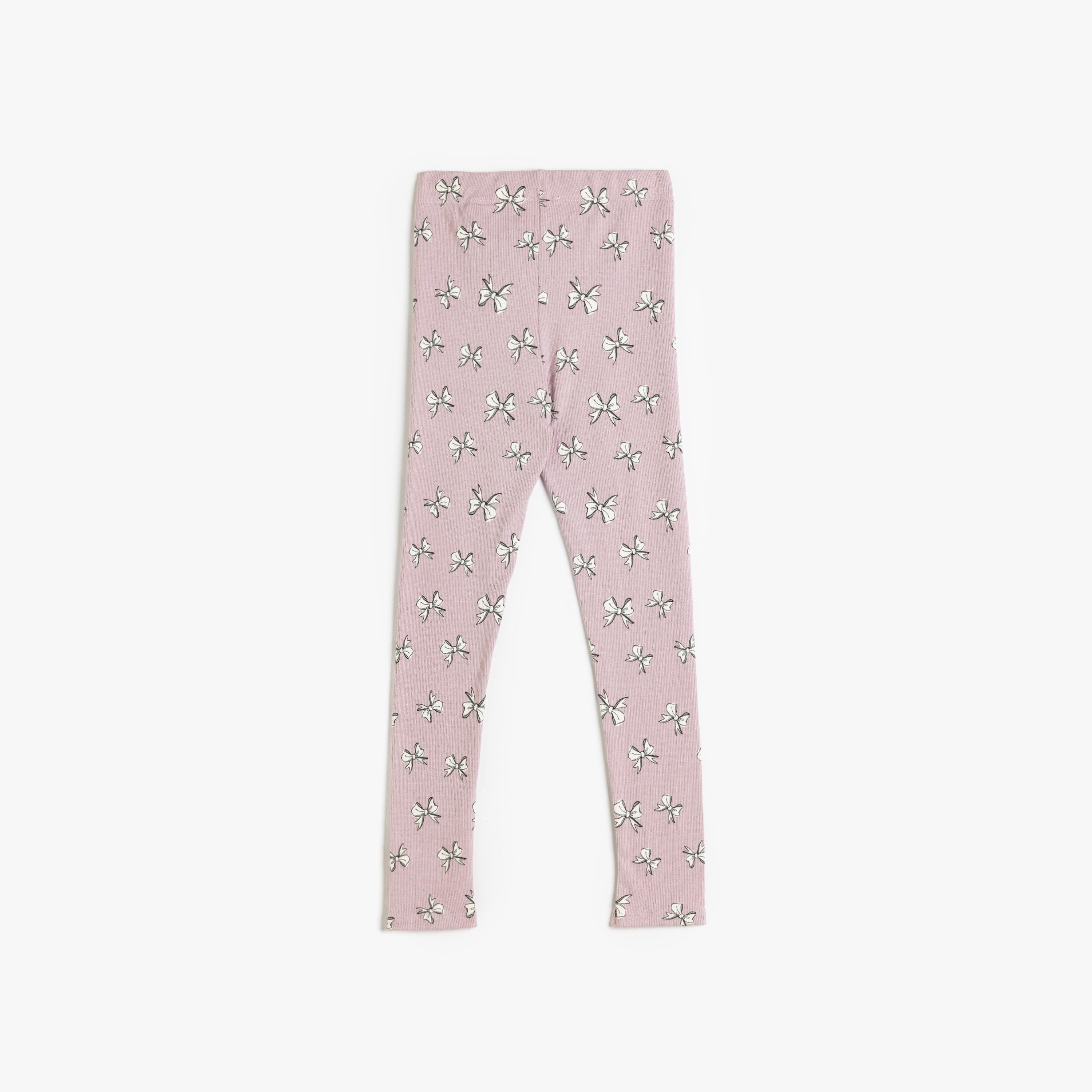 Koton Printed Elasticated Leggings-girls-clothing-bottoms-leggings-image-2