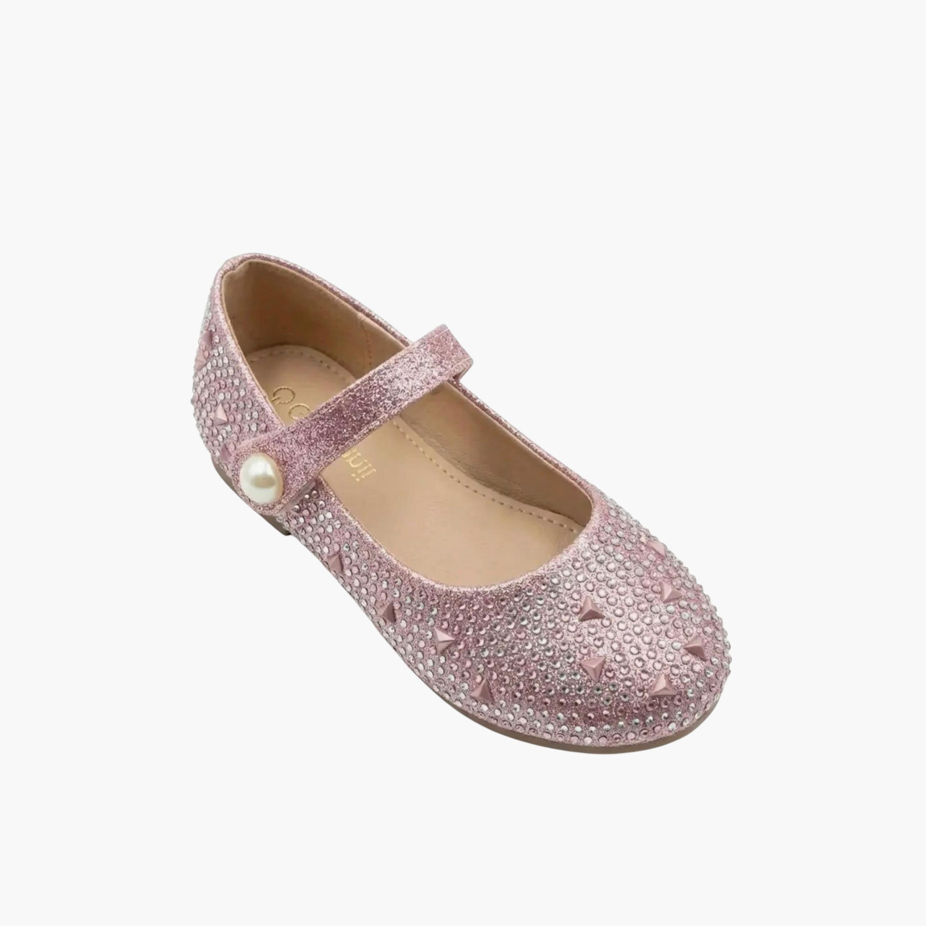 جيومني - حذاء ماري جين انديا مشبك وحلقة للبنات | KS9049-PINK-girls-shoes-ballerinas-image-1