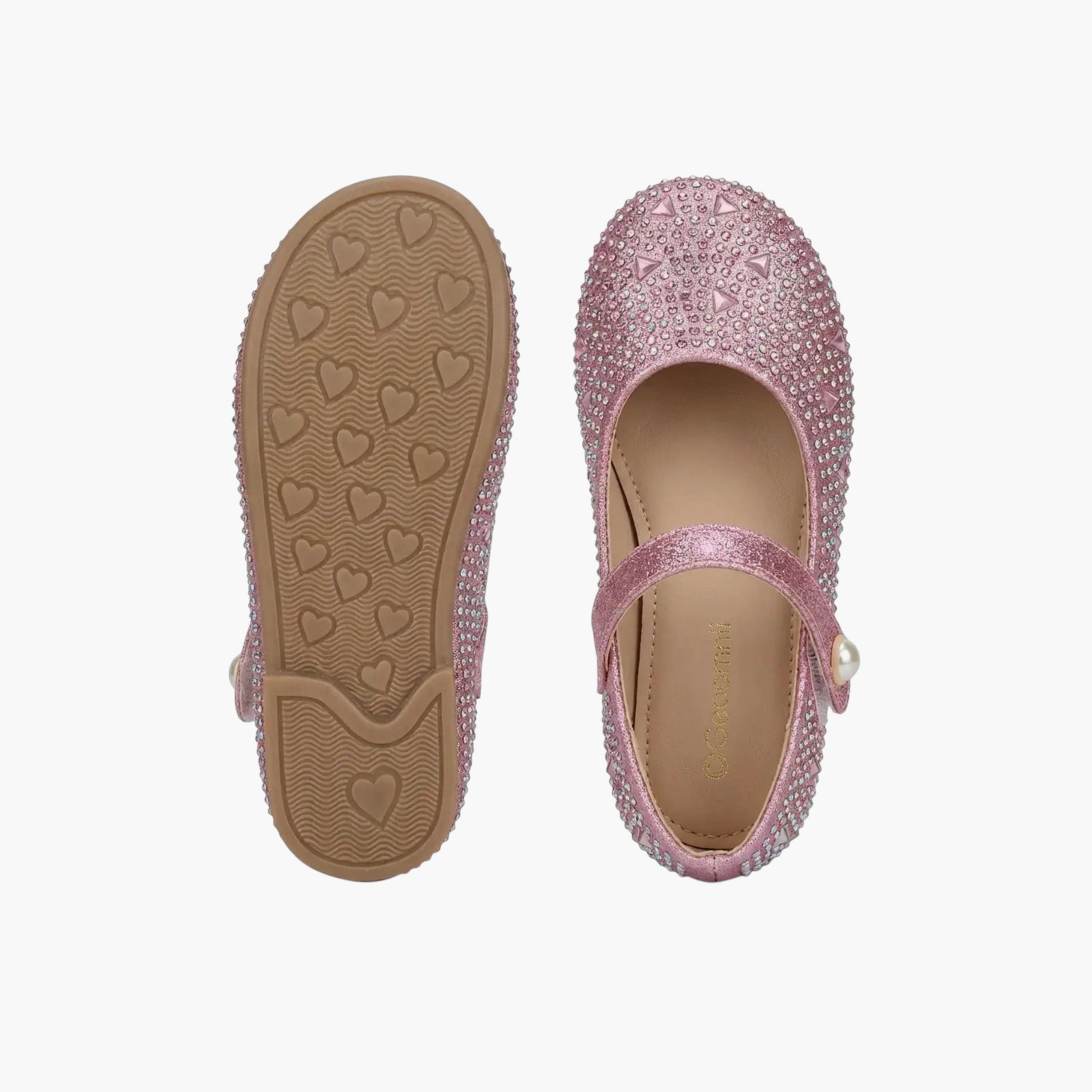 Geoomnii Girls Hook & Loop Indiea Mary Jane | KS9049-PINK-girls-shoes-ballerinas-image-3