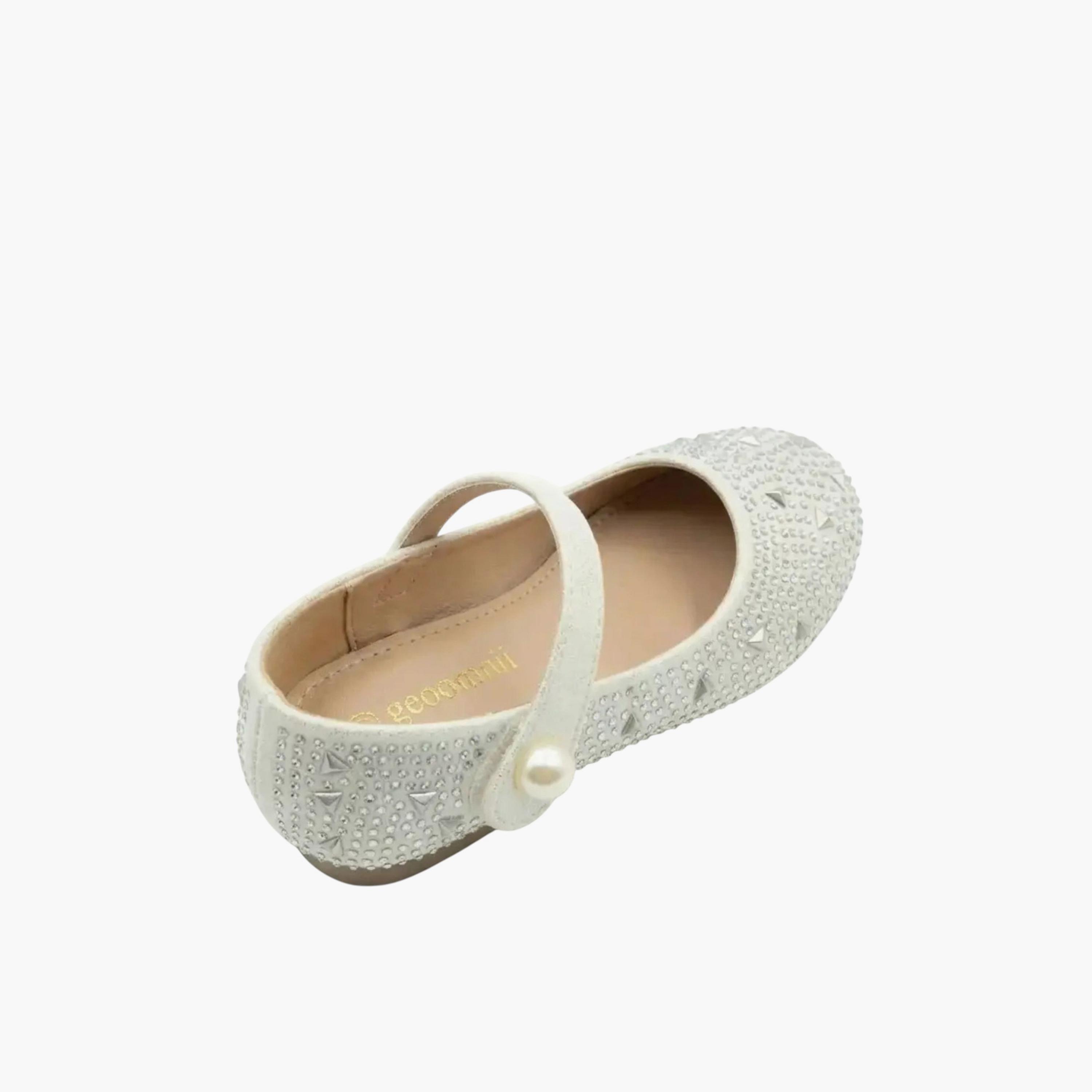 Geoomnii Girls Hook & Loop Heaielee Mary Jane | KS9049-SILVER-girls-shoes-ballerinas-image-5