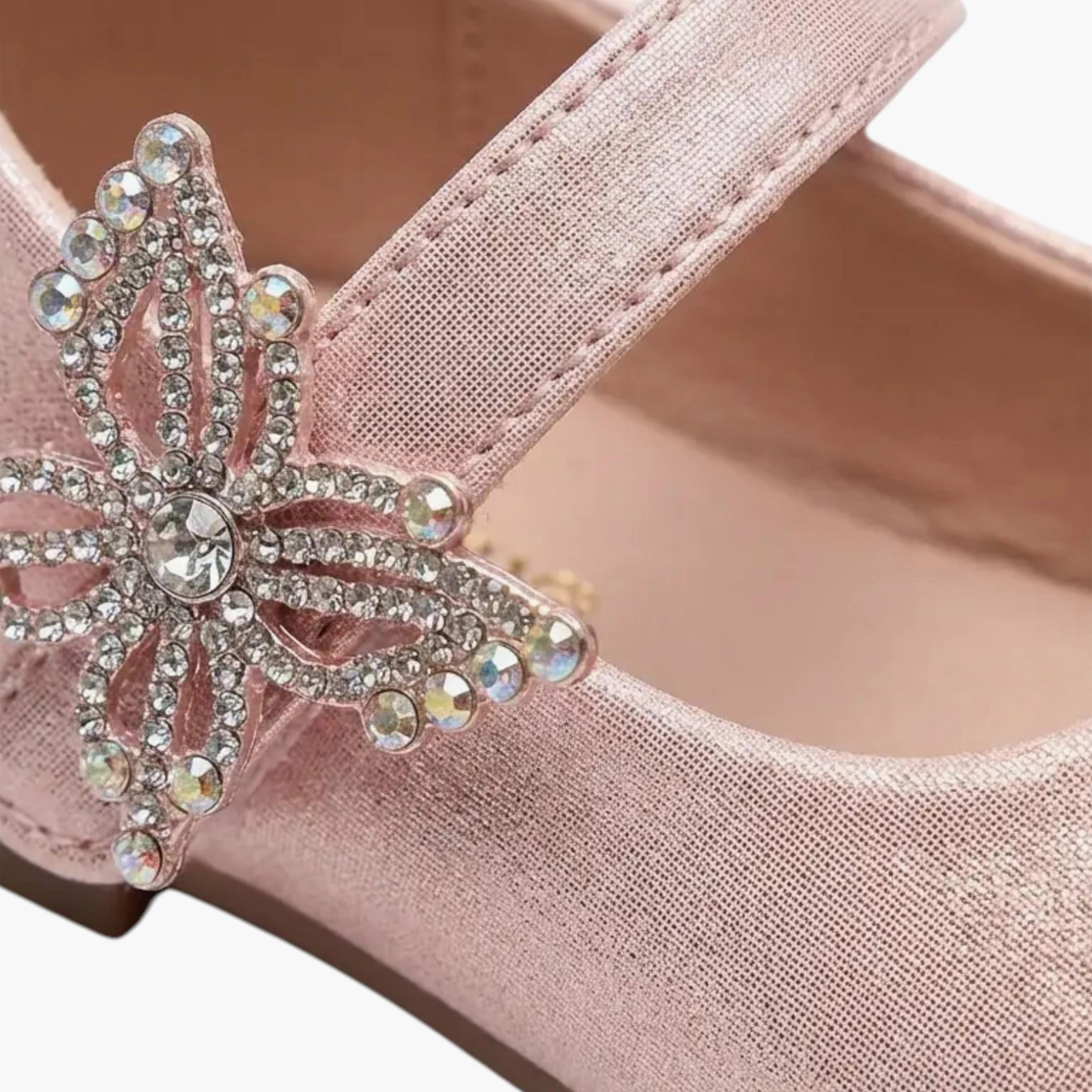 جيومني - حذاء ماري جين تينا مشبك وحلقة للبنات | KS9050-PINK-girls-shoes-ballerinas-image-2