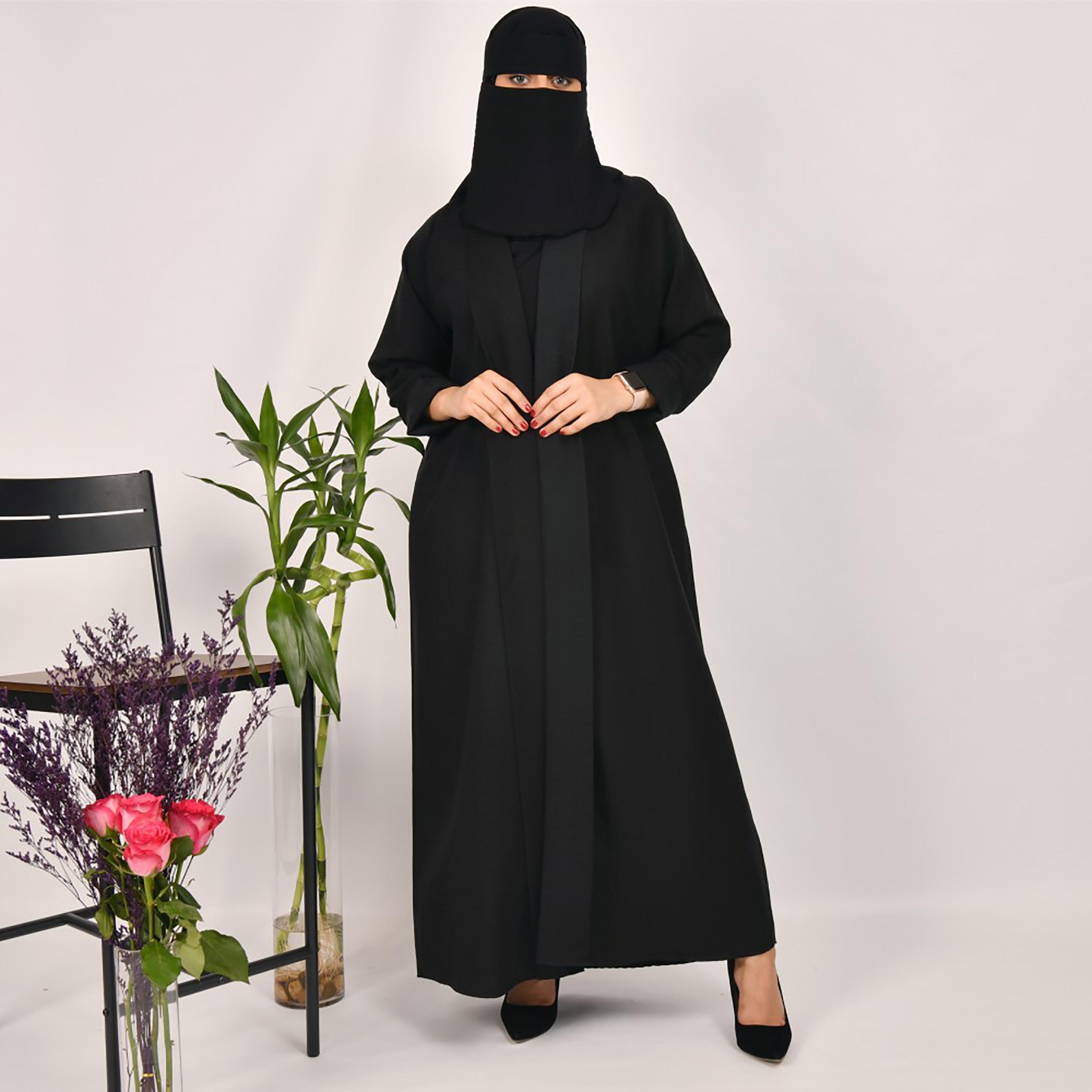 Lamha Plain Abaya with Hijab-women-arabicclothing-abayas-image-1