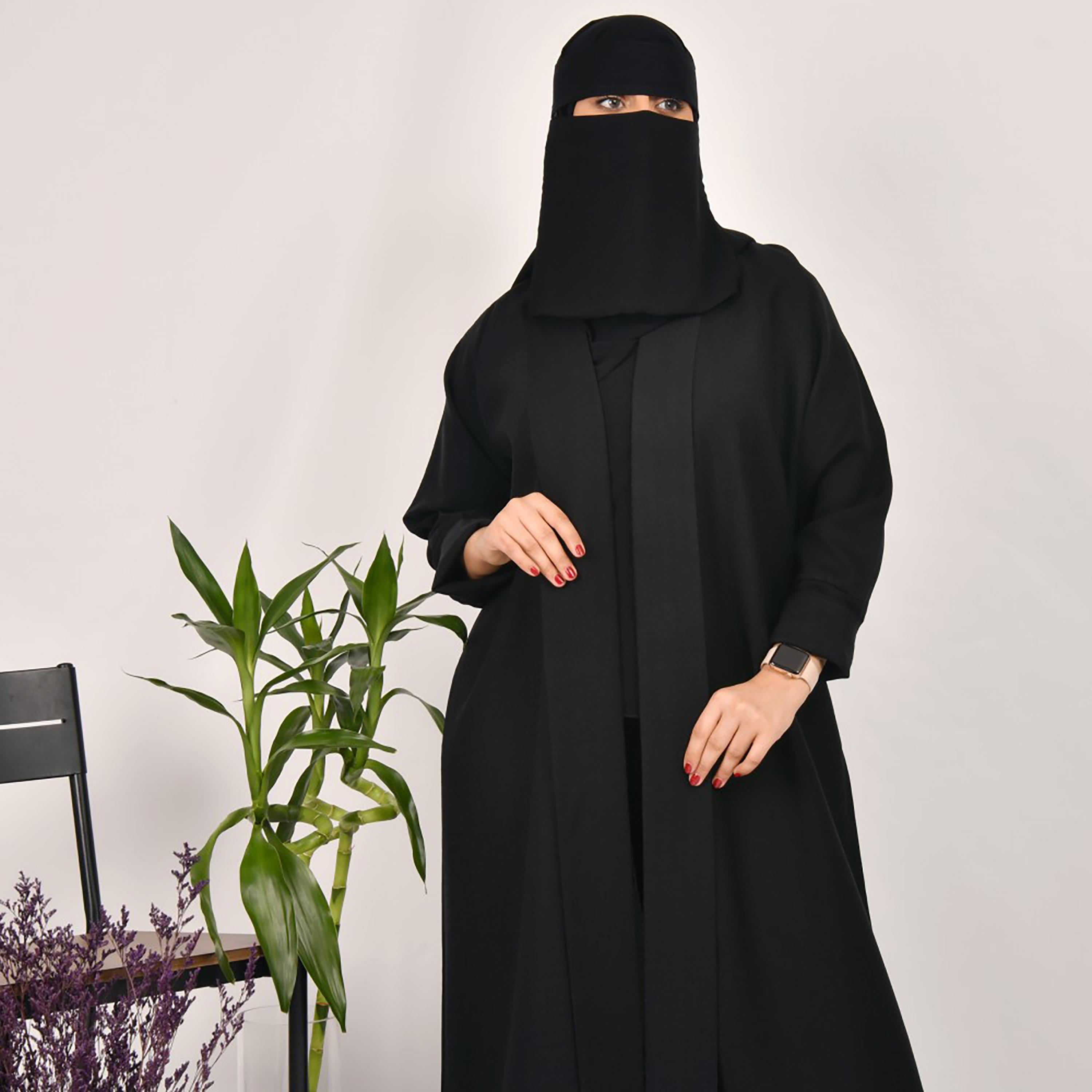 Lamha Plain Abaya with Hijab-women-arabicclothing-abayas-image-4