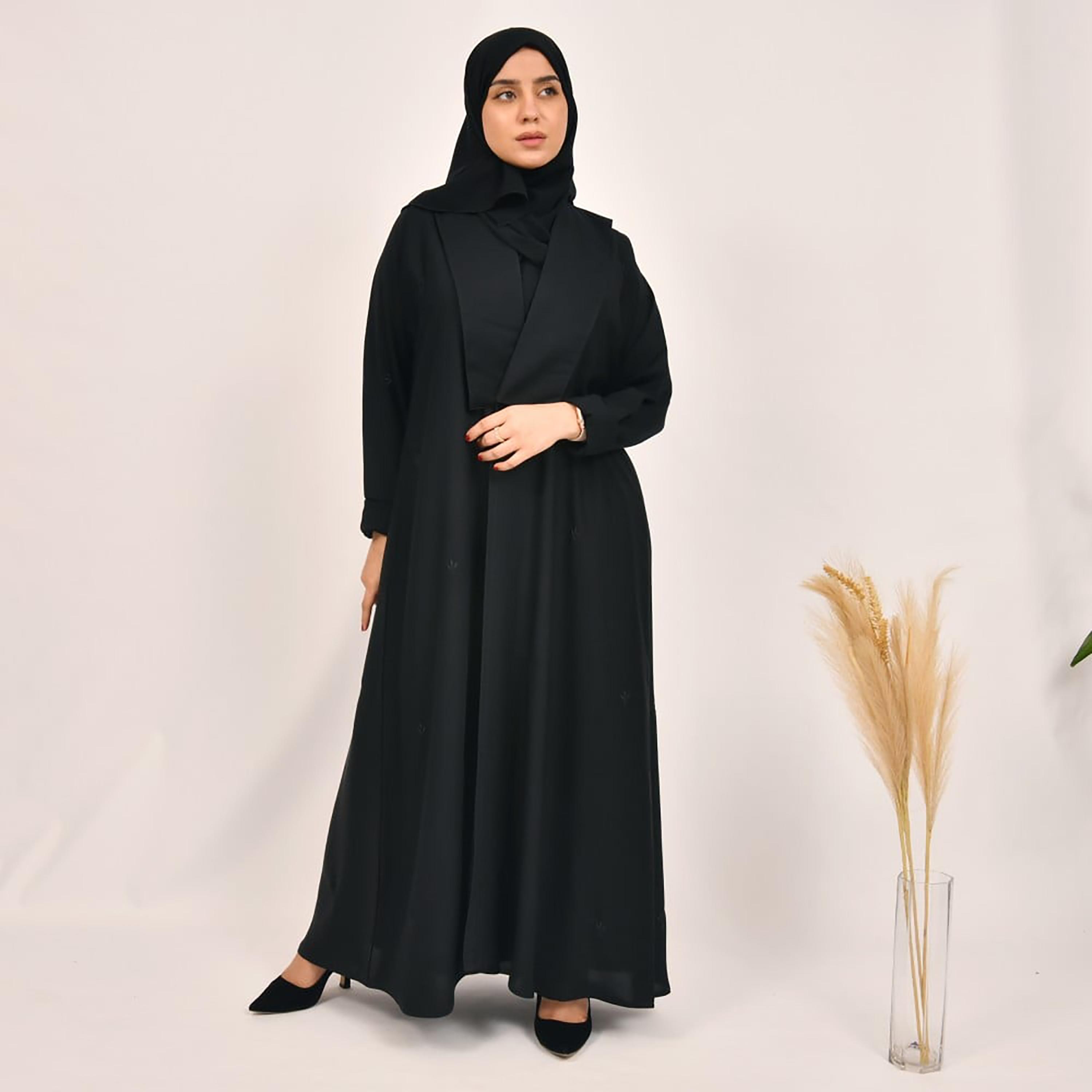 Lamha Embroidered Abaya with Hijab-women-arabicclothing-abayas-image-1