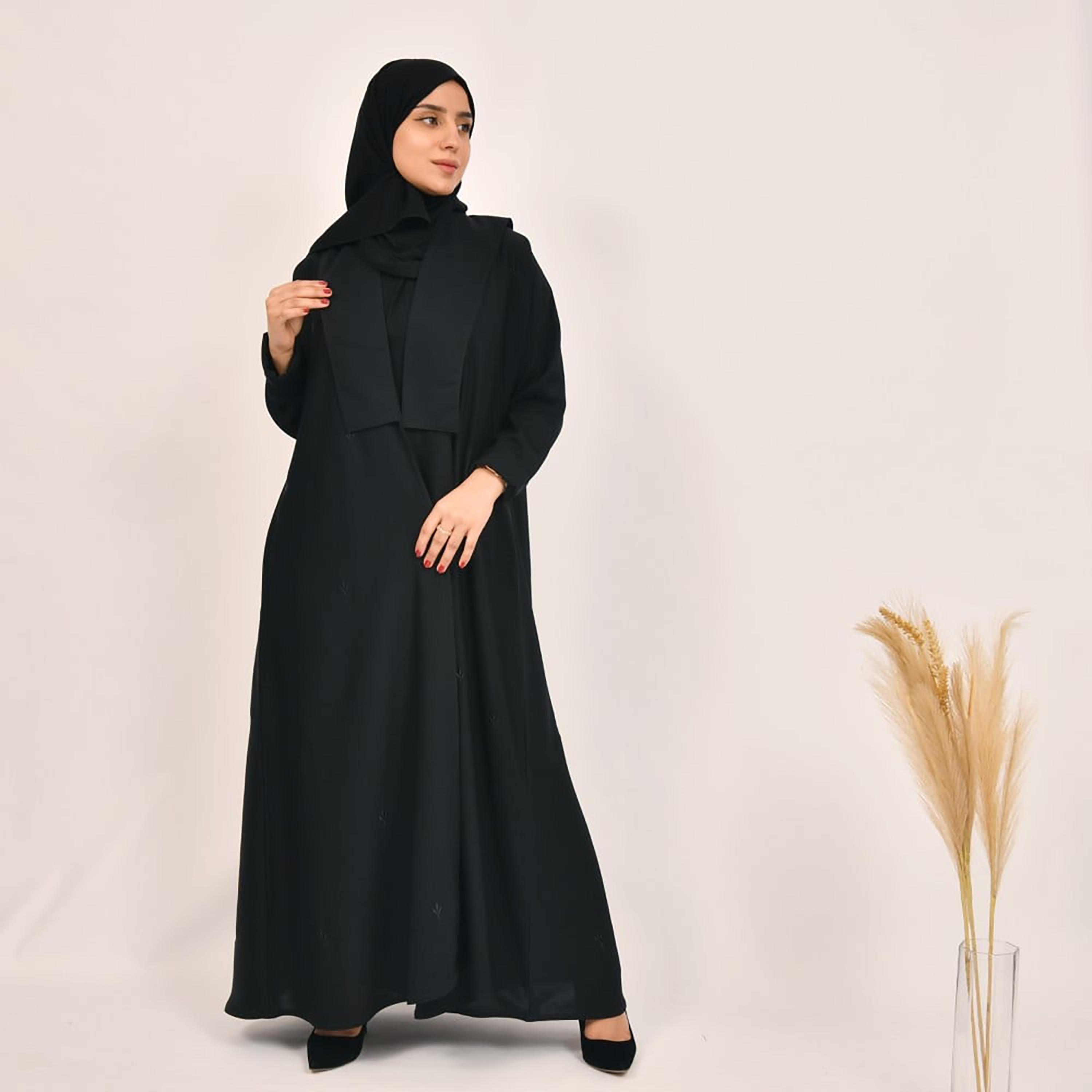 Lamha Embroidered Abaya with Hijab-women-arabicclothing-abayas-image-4
