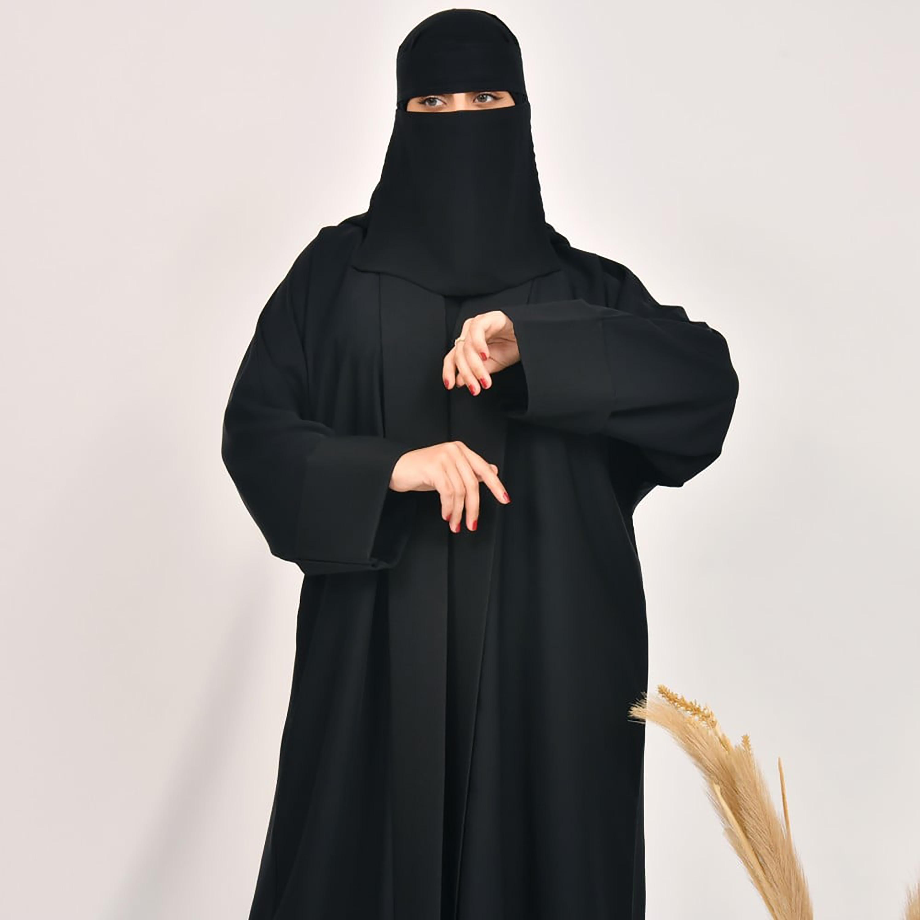 Lamha Plain Abaya with Hijab-women-arabicclothing-abayas-image-2