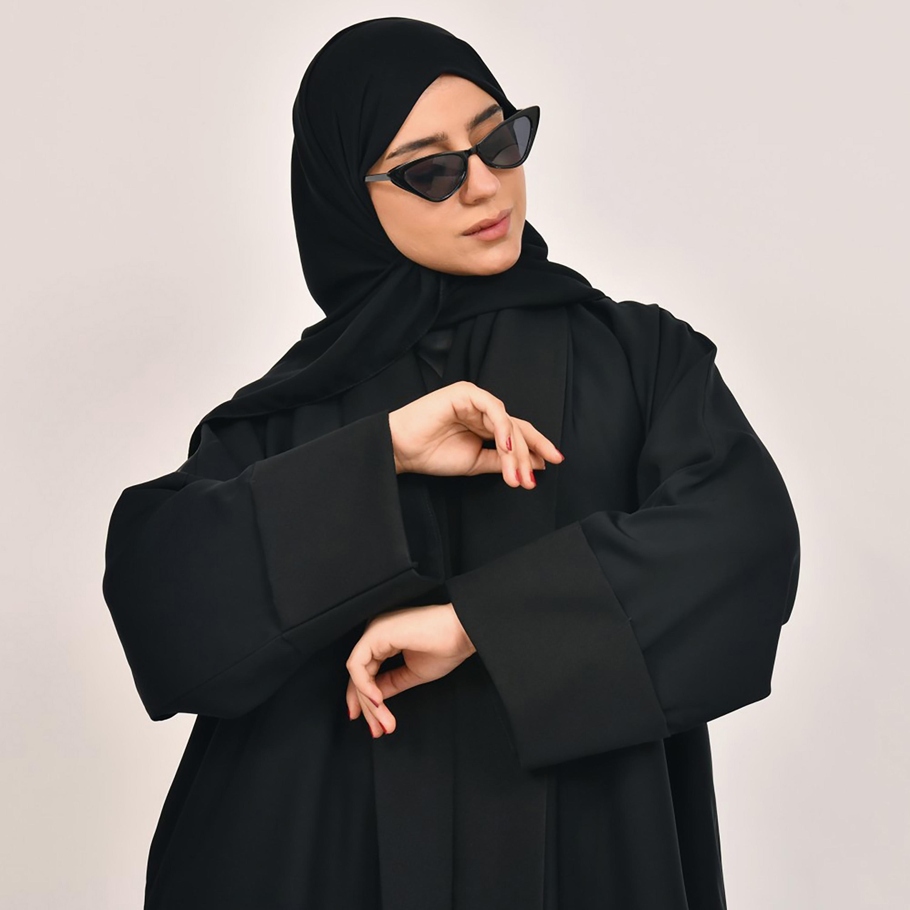 Lamha Plain Abaya with Hijab-women-arabicclothing-abayas-image-3