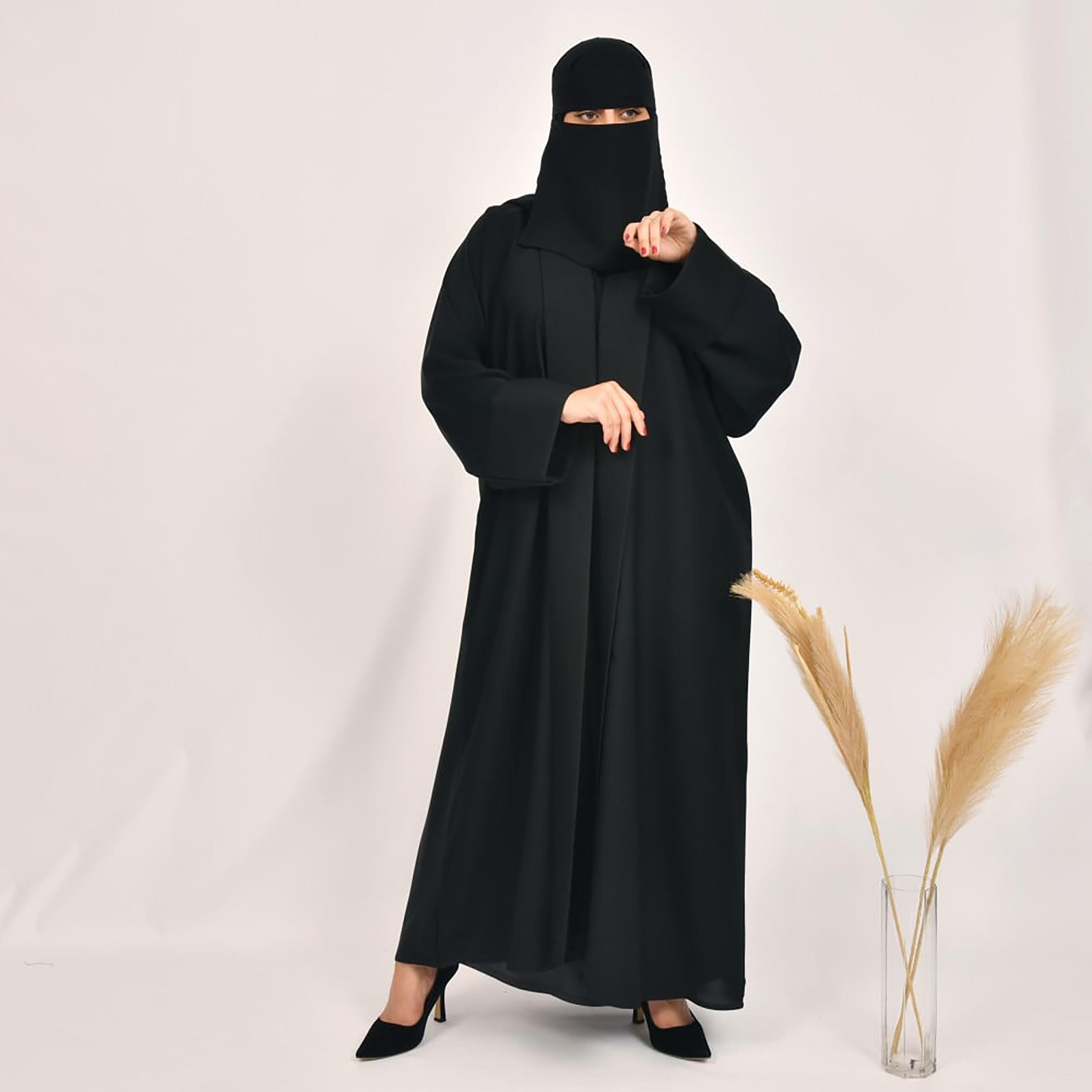 Lamha Plain Abaya with Hijab-women-arabicclothing-abayas-image-4