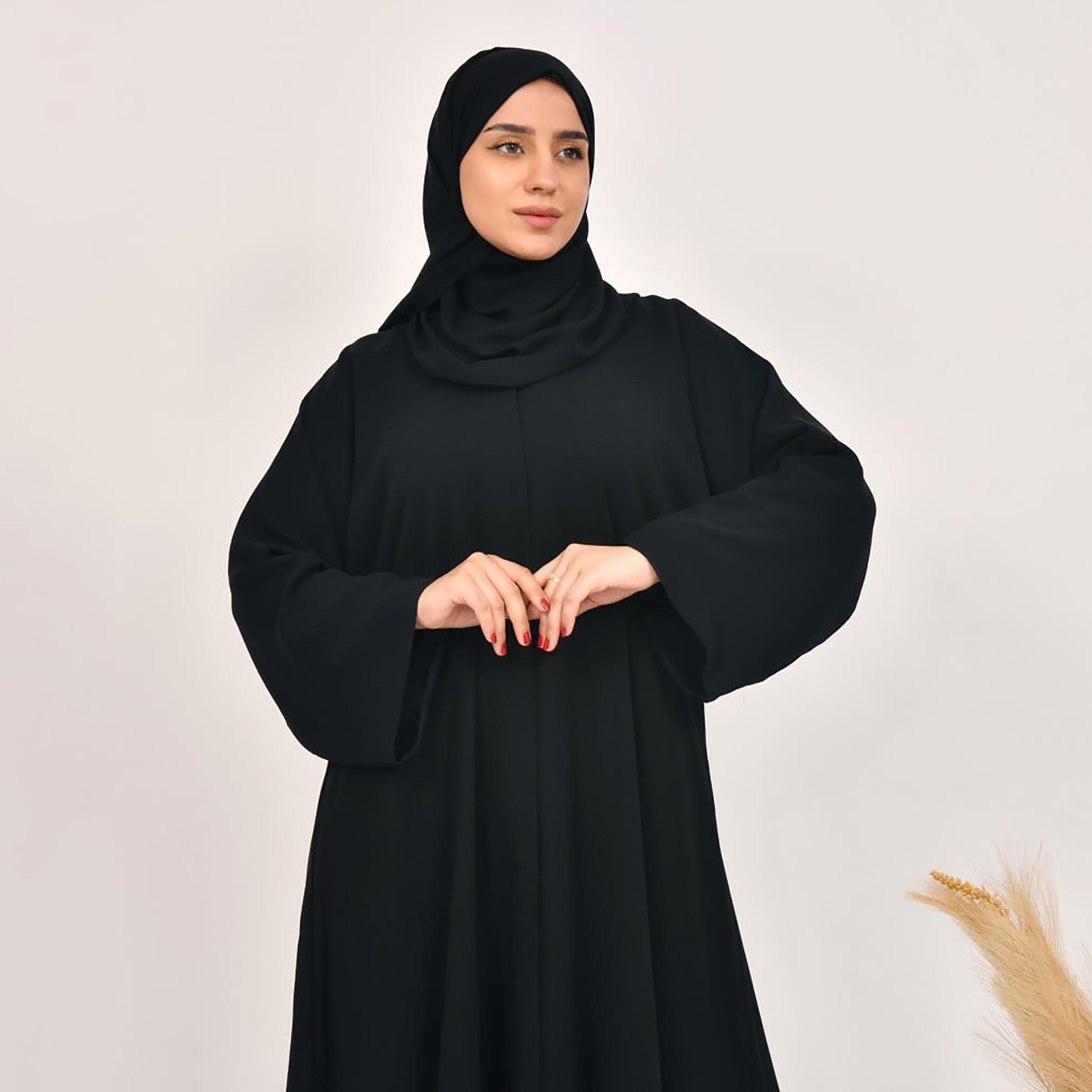 Lamha Plain Abaya with Hijab-women-arabicclothing-abayas-image-2