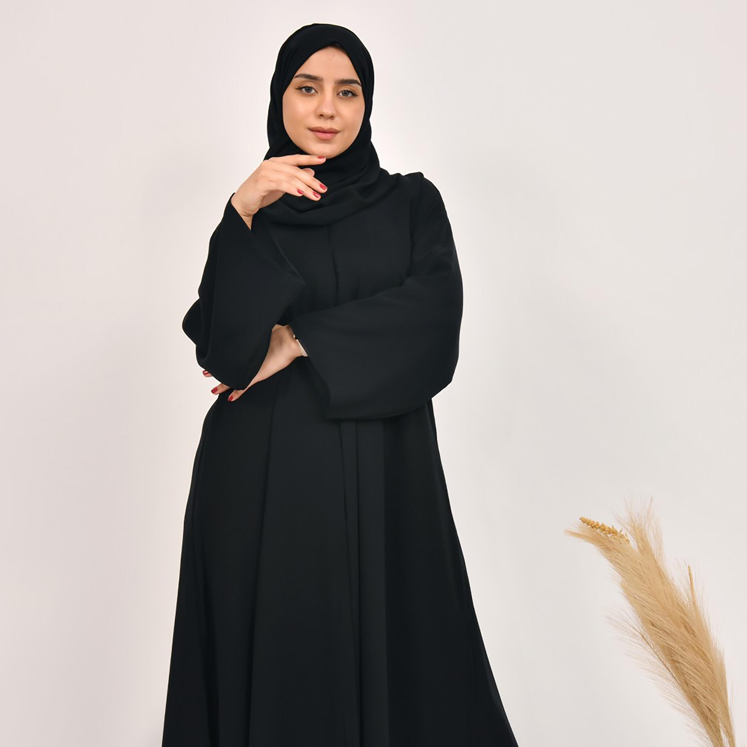 Lamha Plain Abaya with Hijab-women-arabicclothing-abayas-image-3