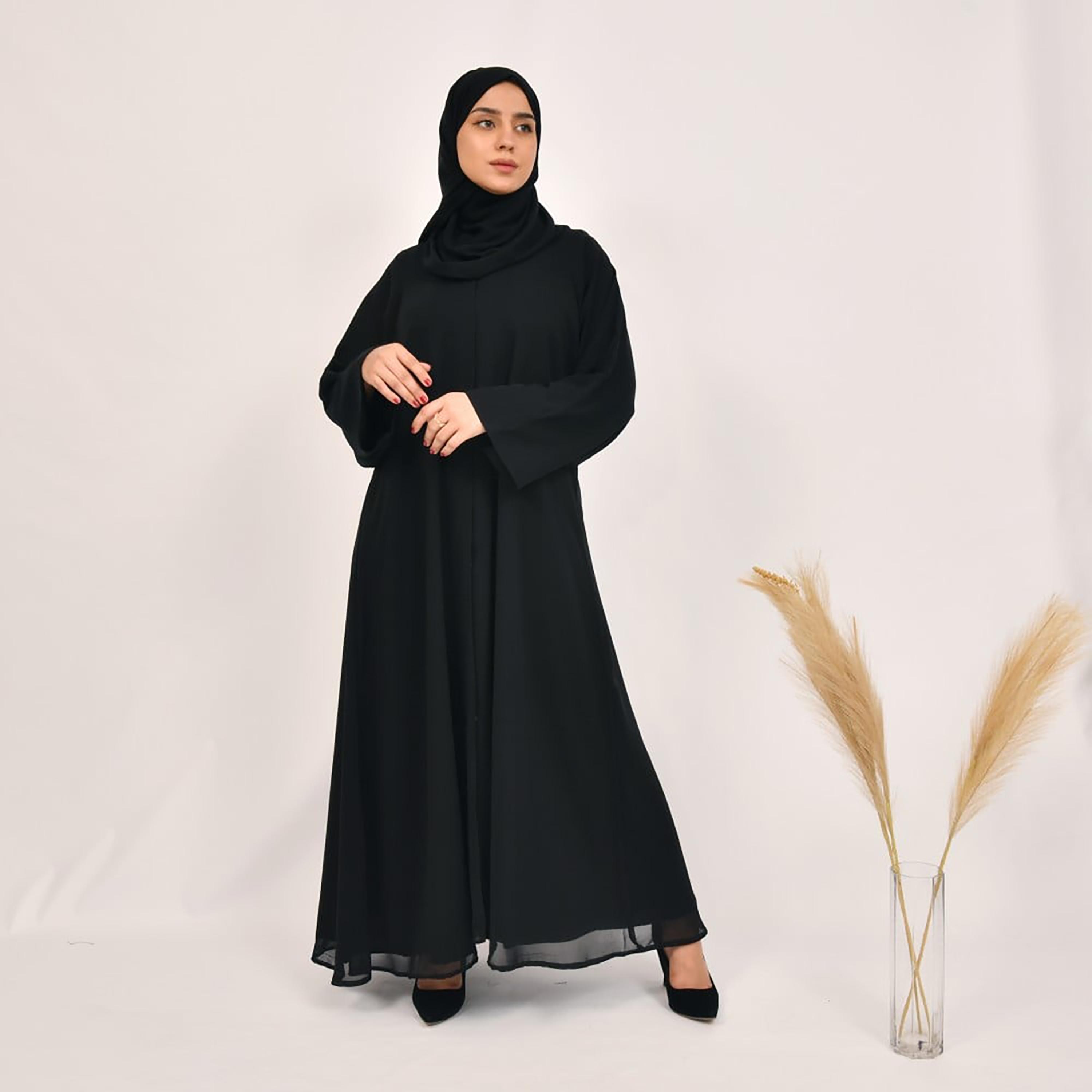 Lamha Plain Abaya with Hijab-women-arabicclothing-abayas-image-4