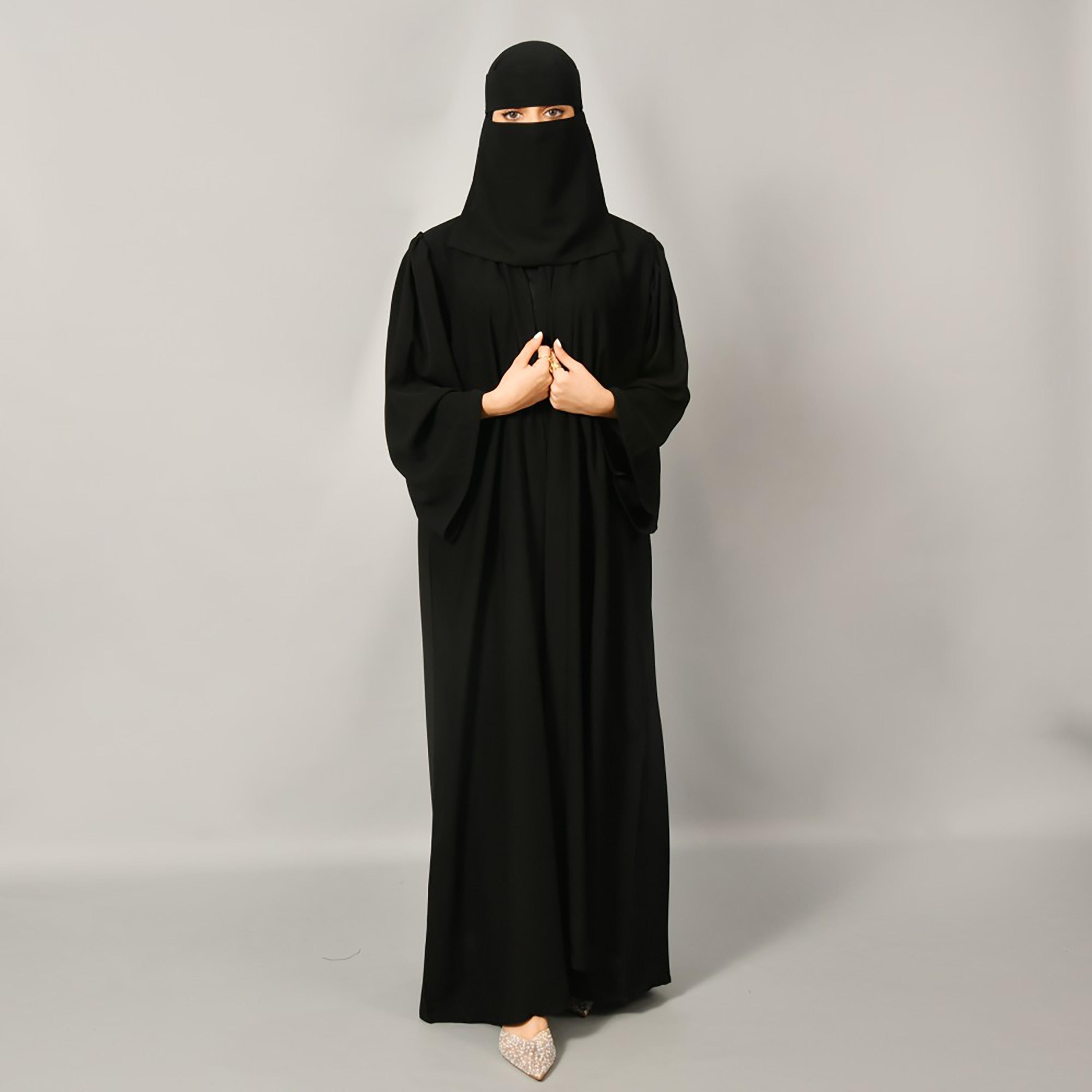 Lamha Plain Abaya with Hijab-women-arabicclothing-abayas-image-1