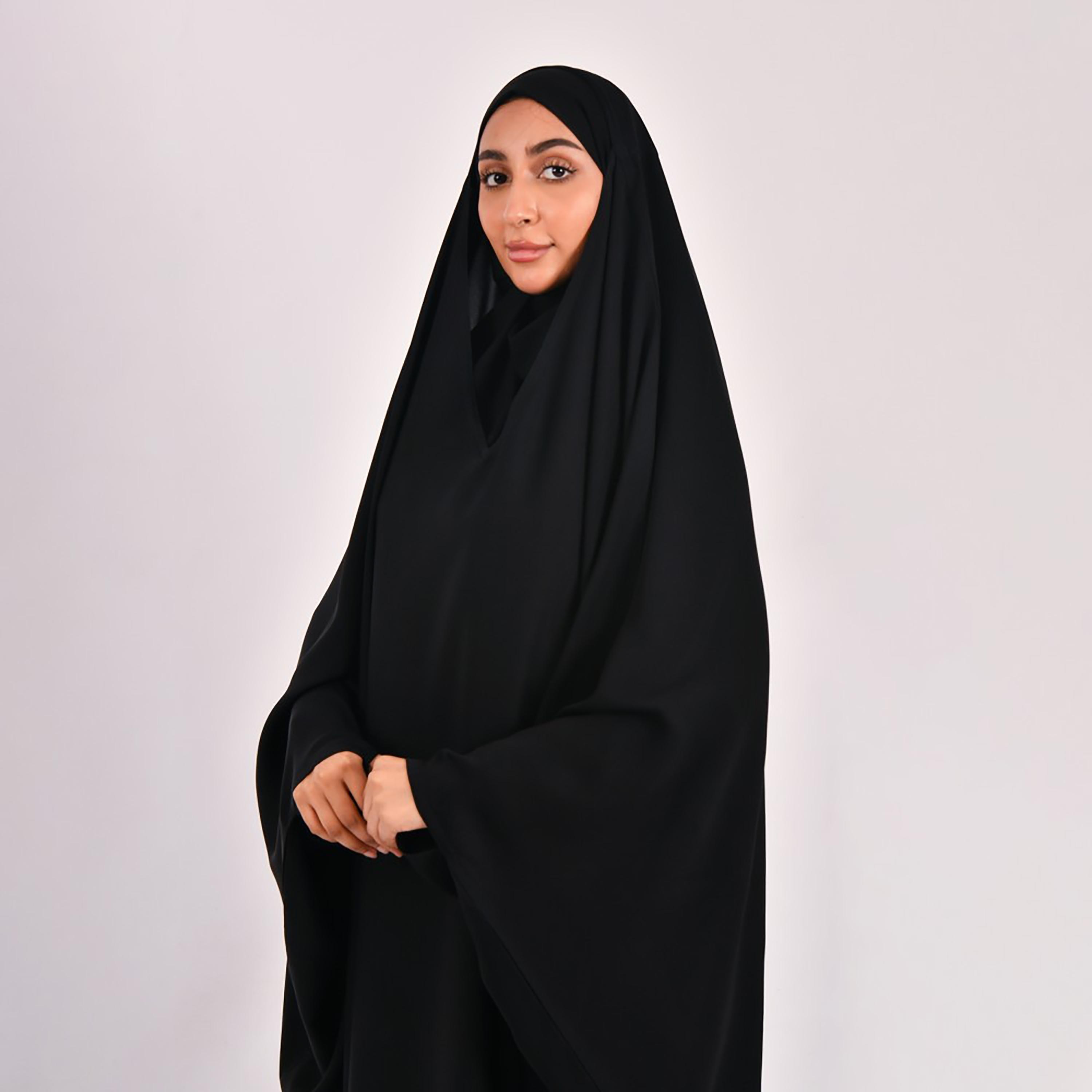 Lamha Plain Closed Head Abaya with Hijab-women-arabicclothing-abayas-image-2