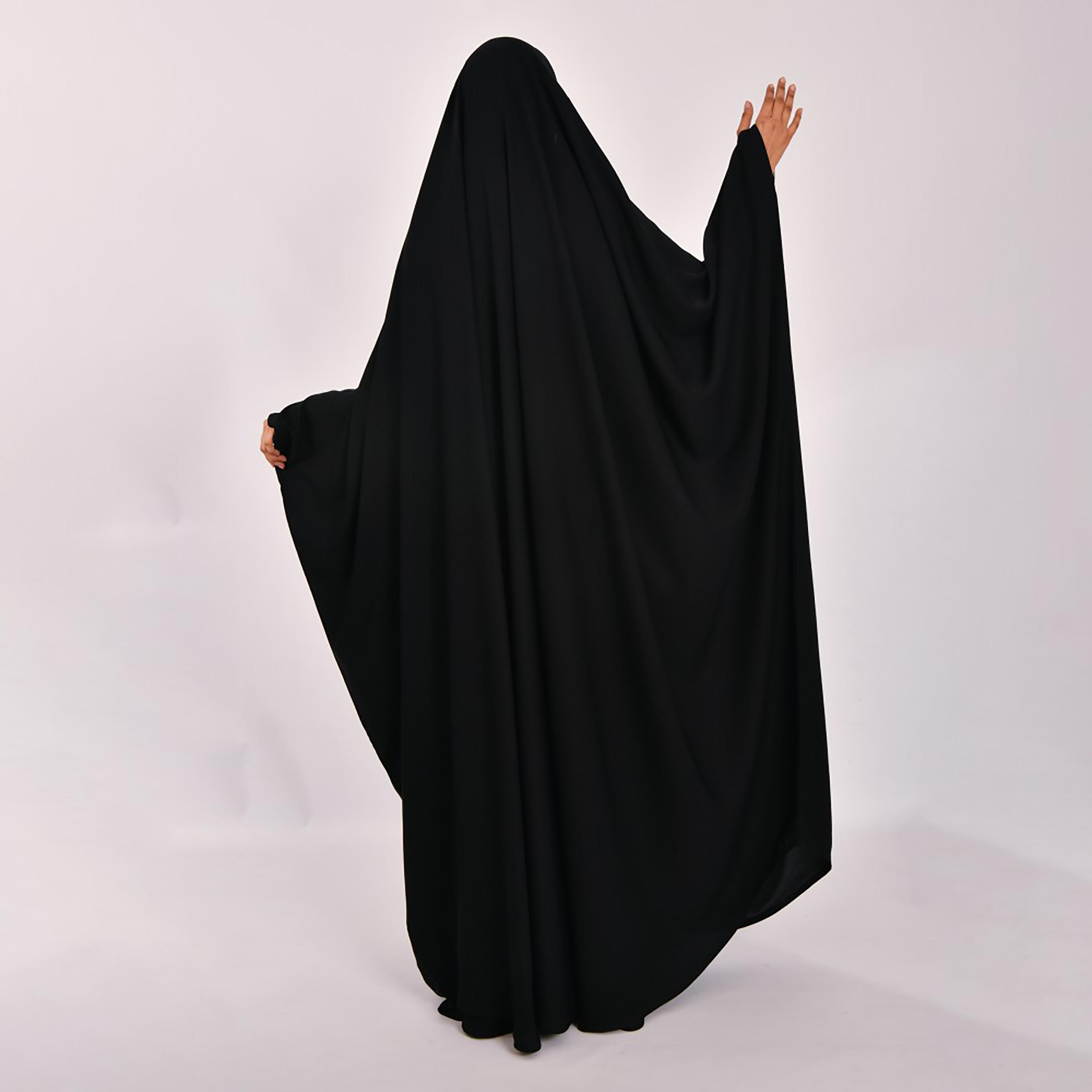 Lamha Plain Closed Head Abaya with Hijab-women-arabicclothing-abayas-image-4