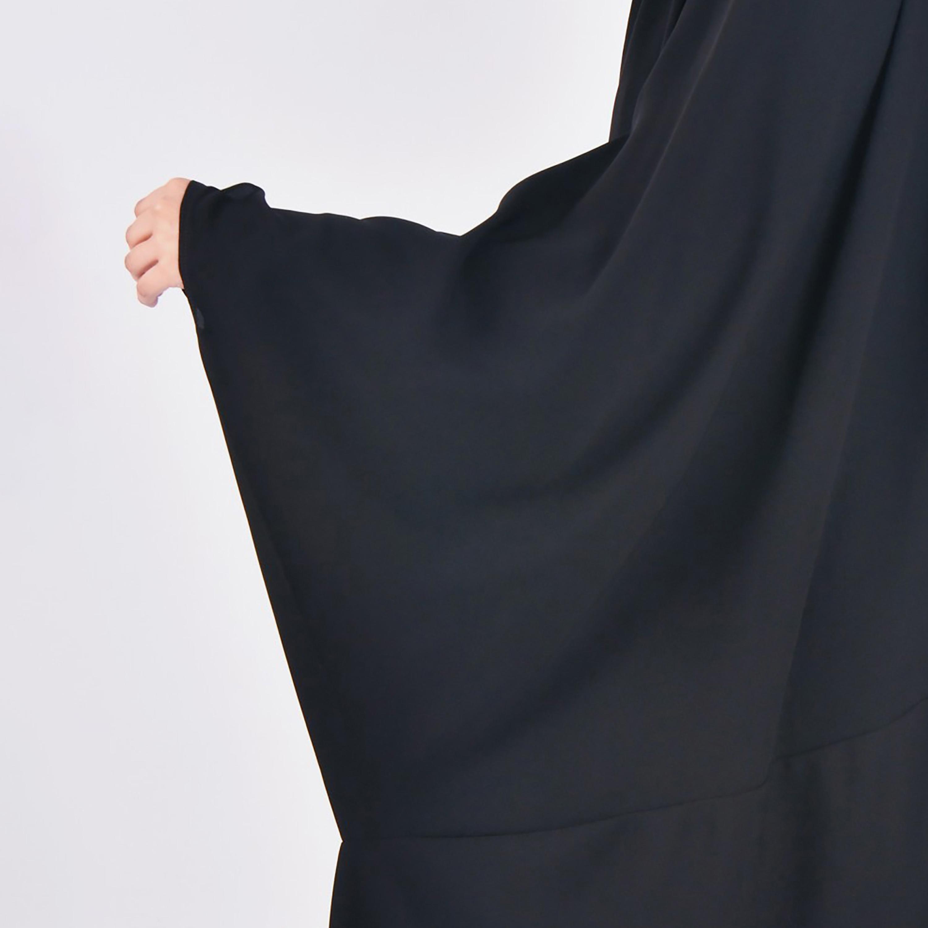 Lamha Plain Closed Head Abaya with Hijab-women-arabicclothing-abayas-image-3