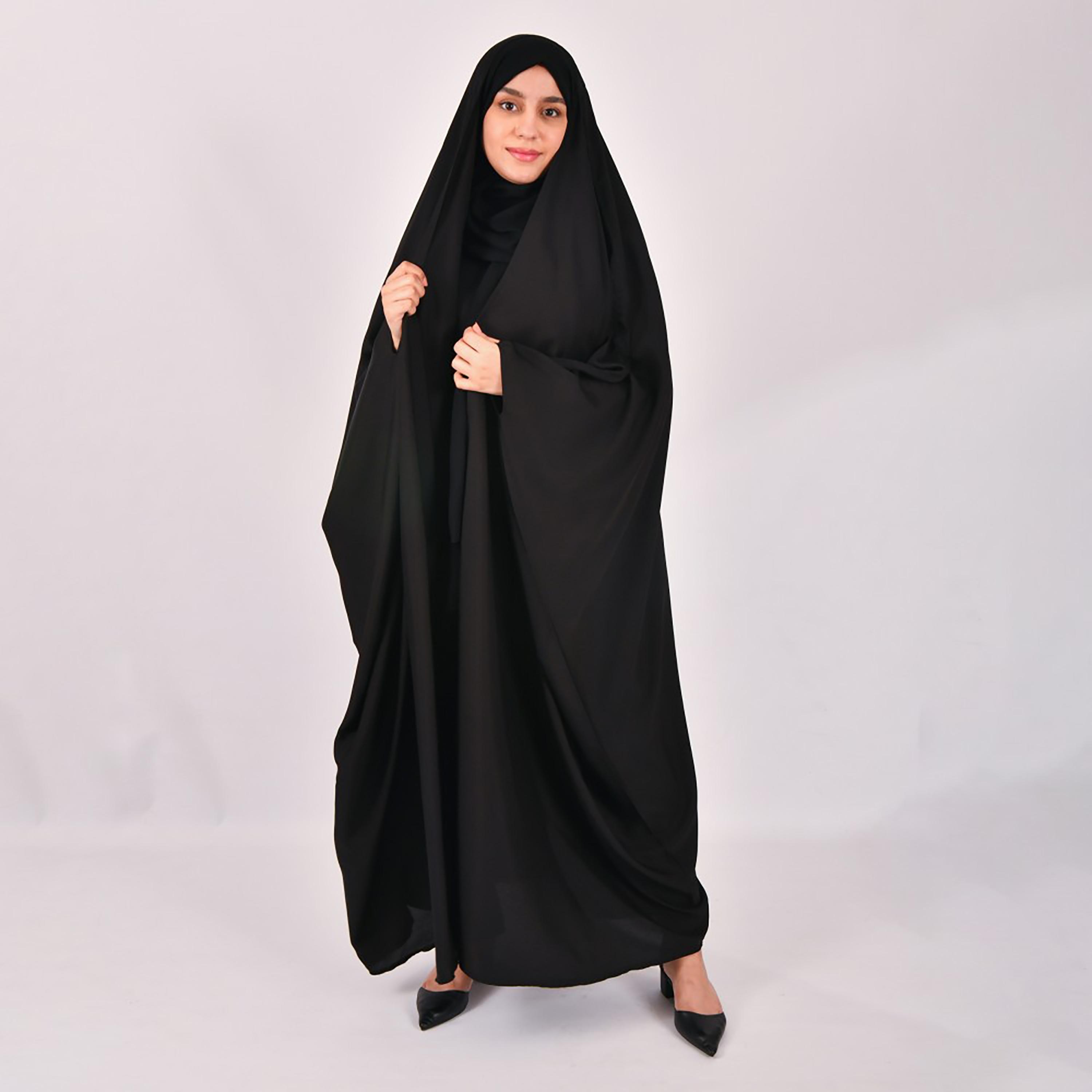 Lamha Plain Open Head Abaya with Hijab-women-arabicclothing-abayas-image-4