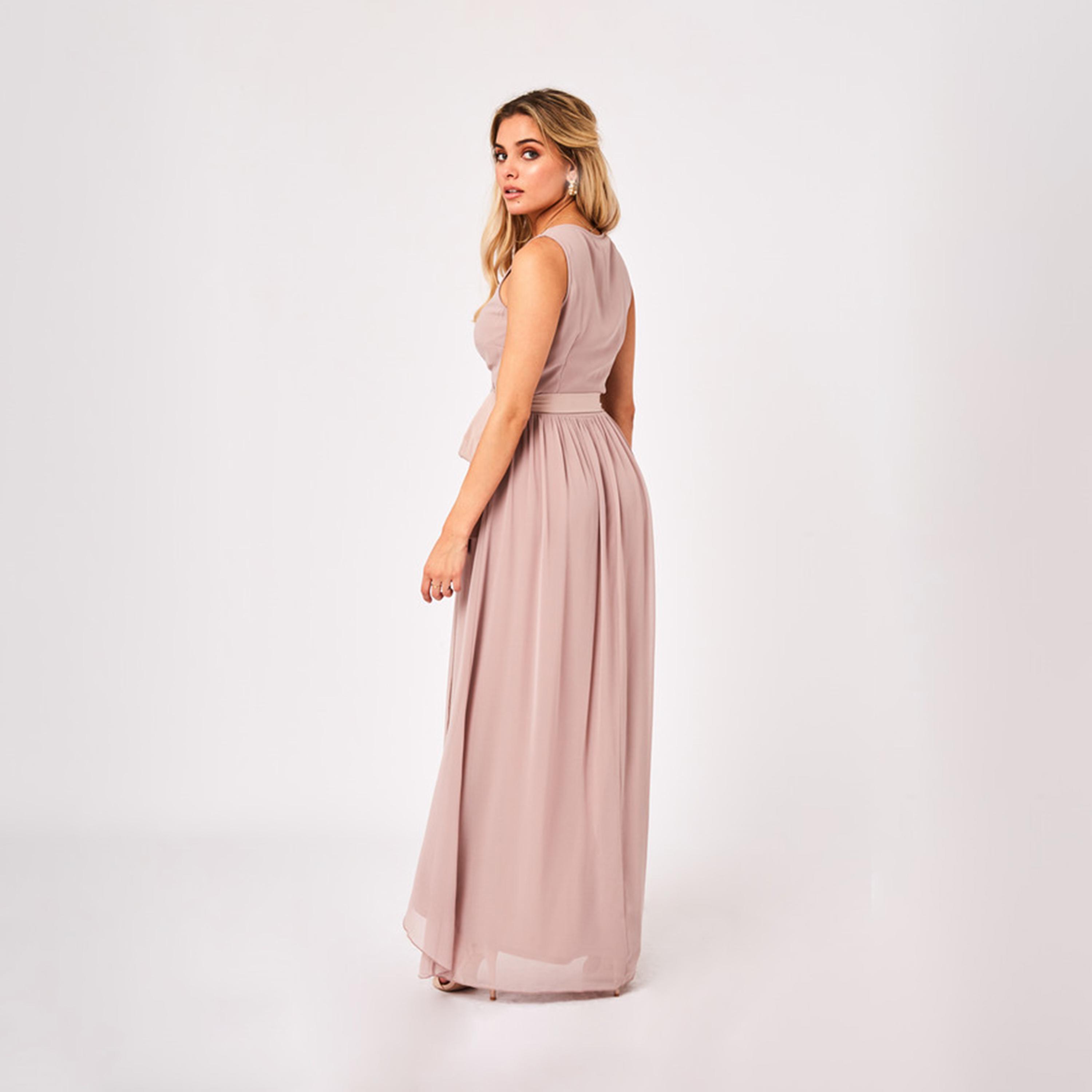Little Mistress V-neck Asymmetric Maxi Dress-women-clothing-dresses-image-3