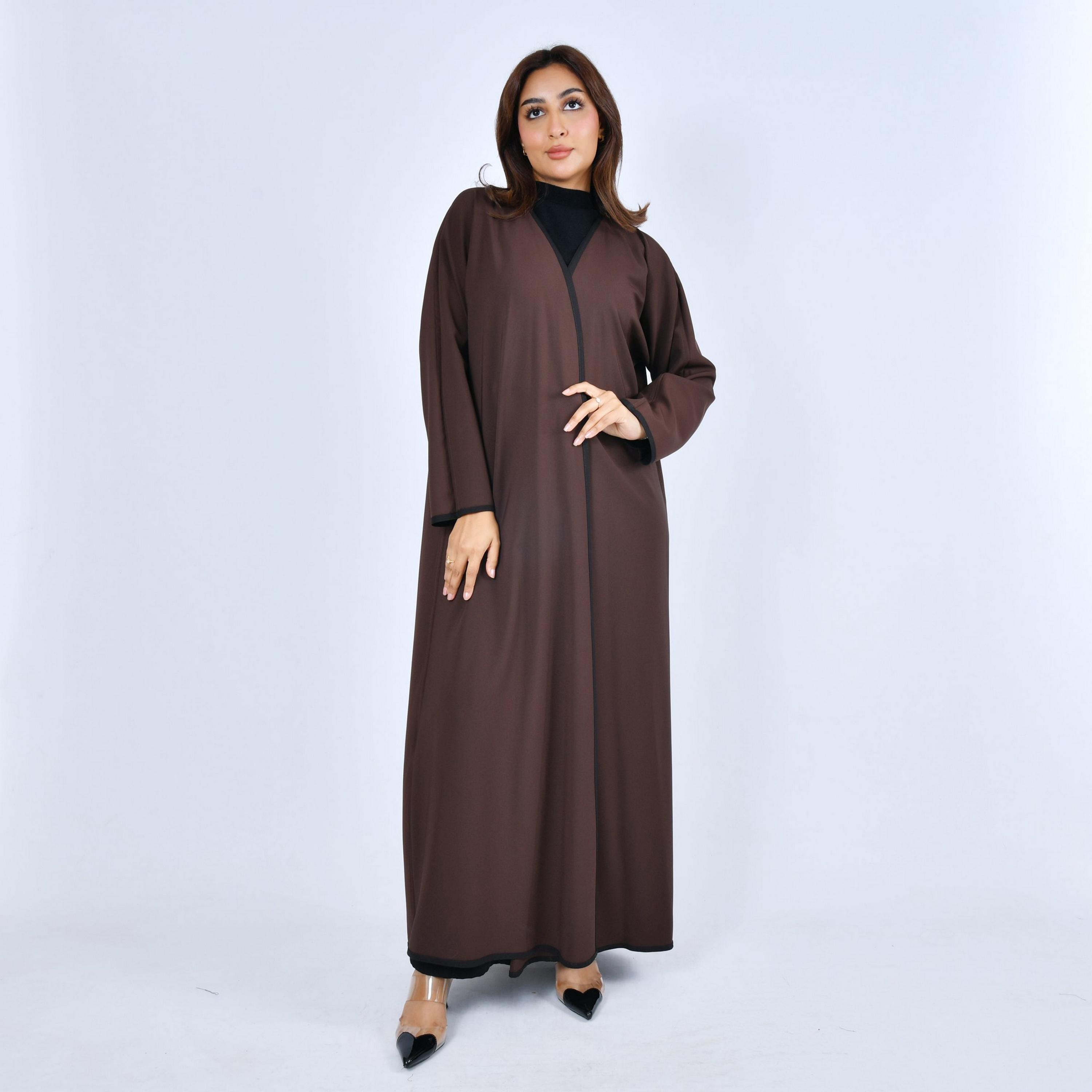 Lamha Multicolored Linen Women's Dual Face Abaya-women-arabicclothing-abayas-image-1