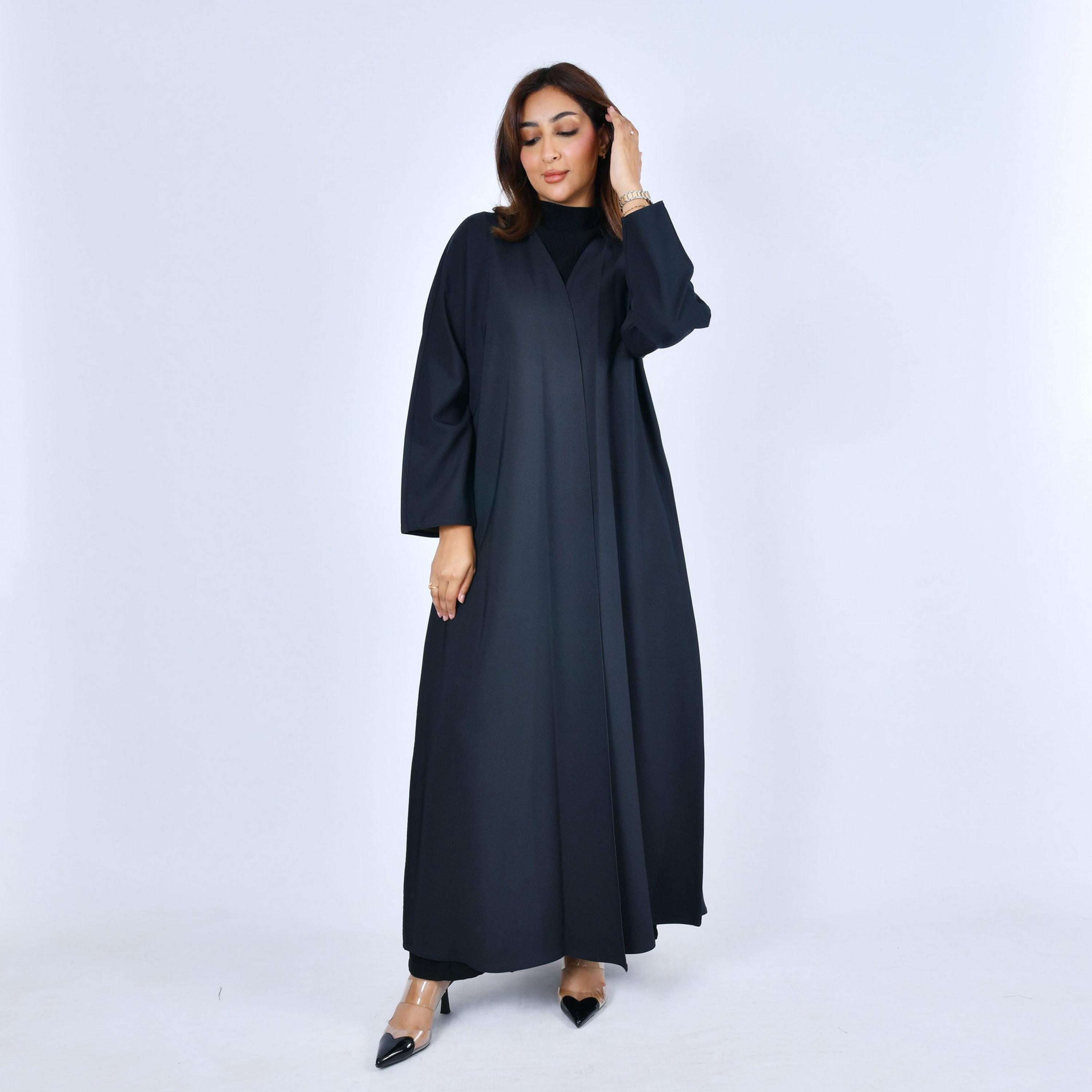 Lamha Multicolored Linen Women's Formal Dual Face Abaya-women-arabicclothing-abayas-image-1