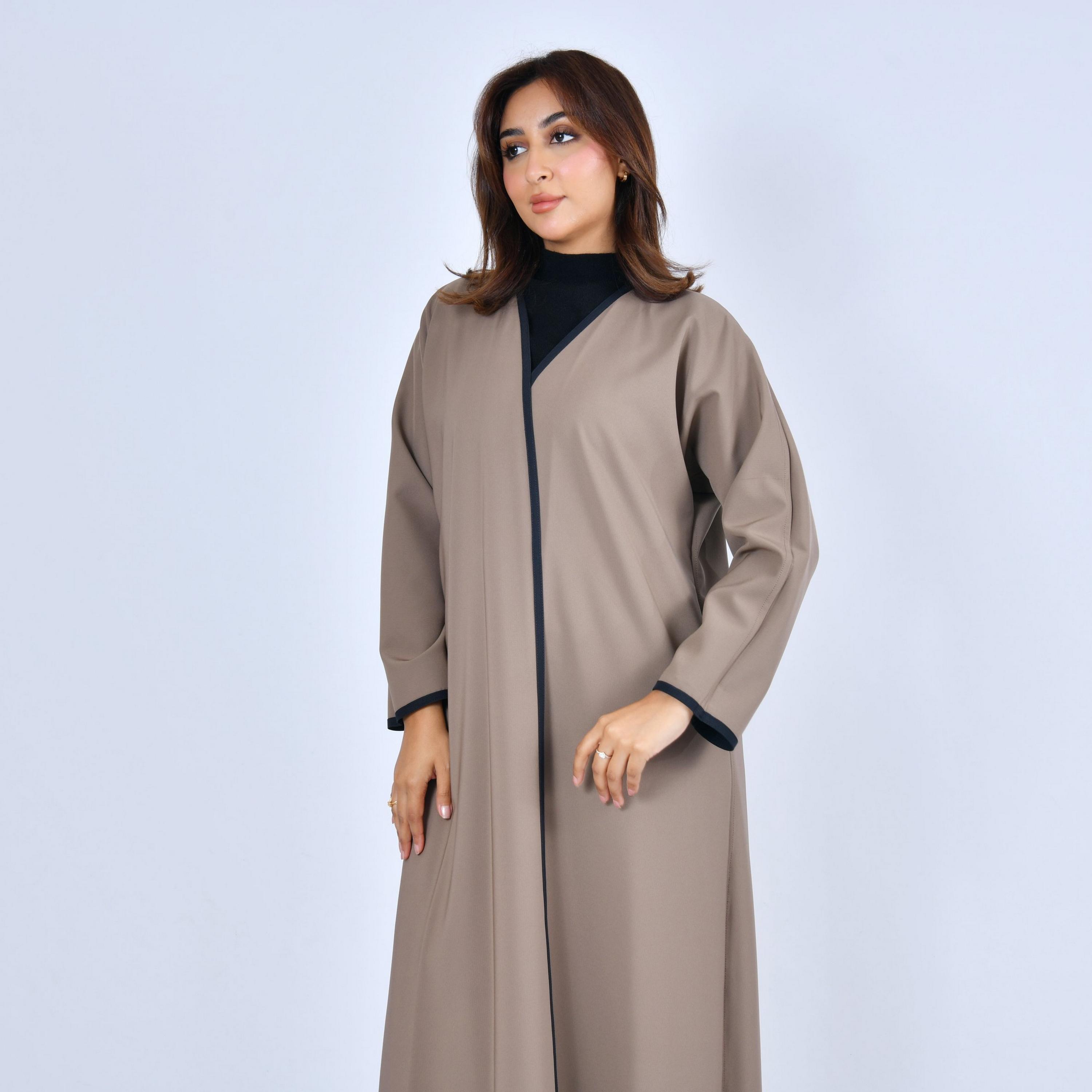 Lamha Multicolored Linen Women's Formal Dual Face Abaya-women-arabicclothing-abayas-image-3