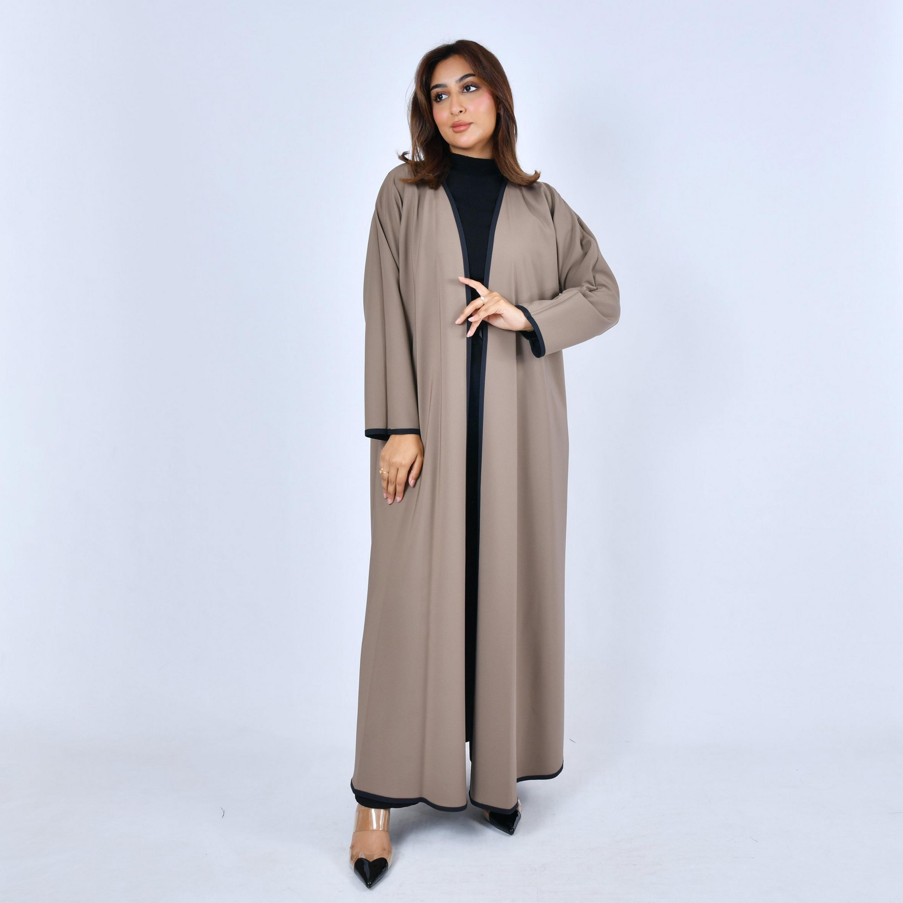 Lamha Multicolored Linen Women's Formal Dual Face Abaya-women-arabicclothing-abayas-image-4