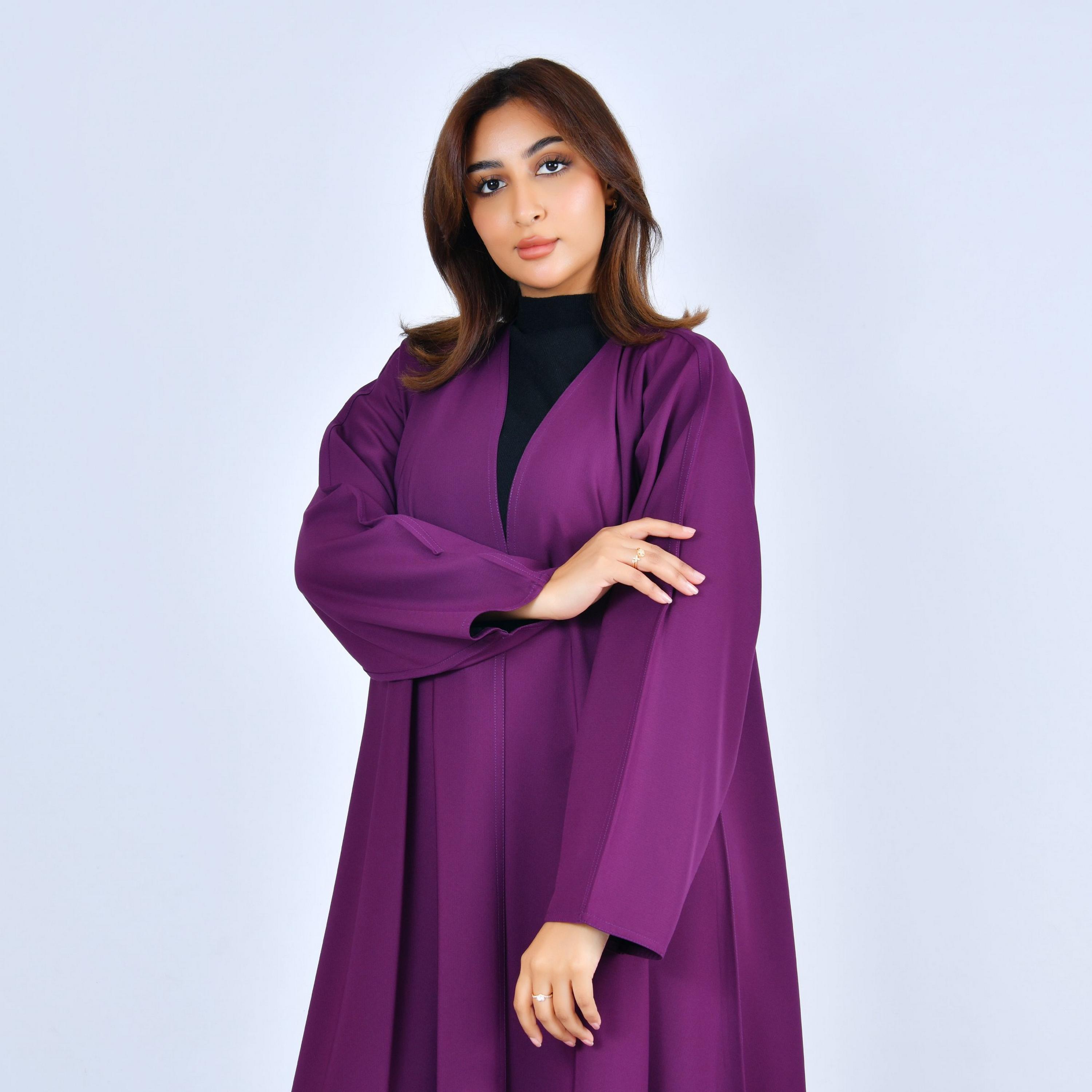 Lamha Multicolored Linen Women's Dual Face Abaya-women-arabicclothing-abayas-image-2