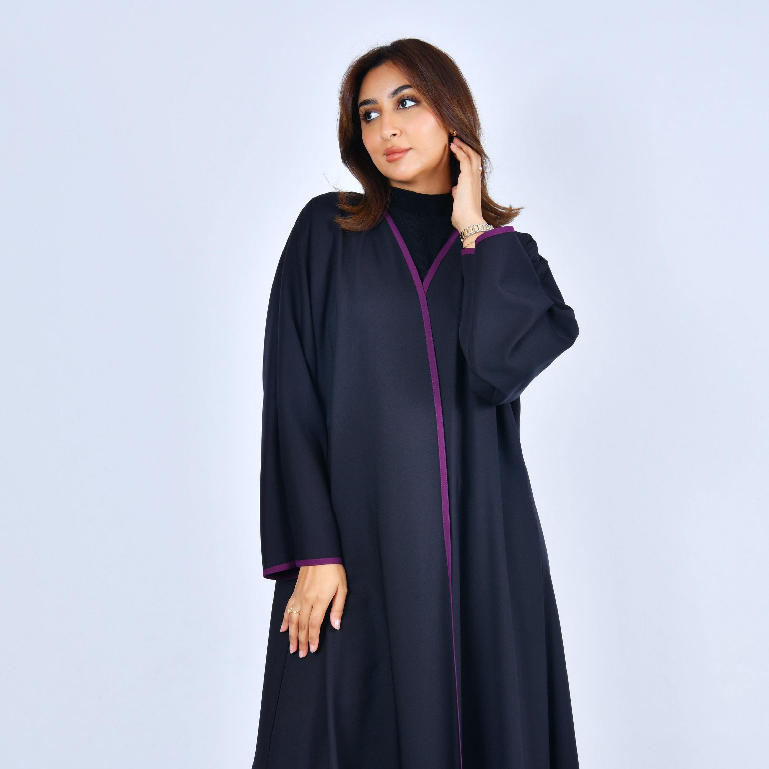 Lamha Multicolored Linen Women's Dual Face Abaya-women-arabicclothing-abayas-image-3