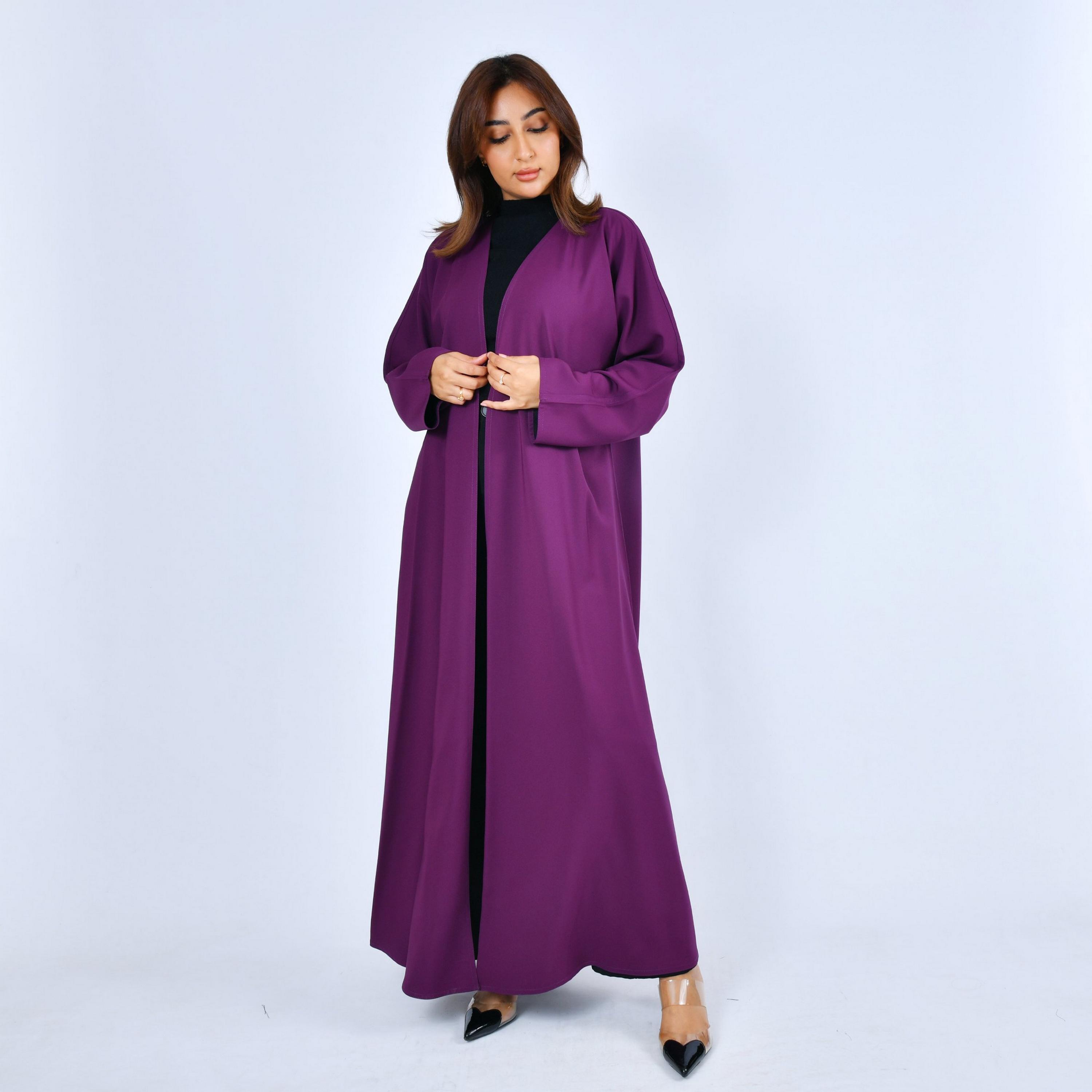 Lamha Multicolored Linen Women's Dual Face Abaya-women-arabicclothing-abayas-image-4